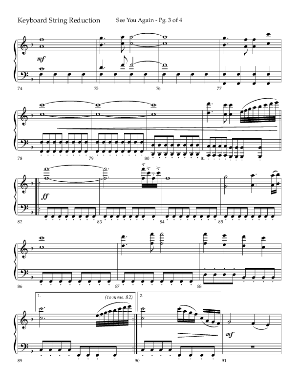 See You Again (Choral Anthem SATB) String Reduction (Lifeway Choral / Arr. John Bolin / Orch. Daniel Semsen)