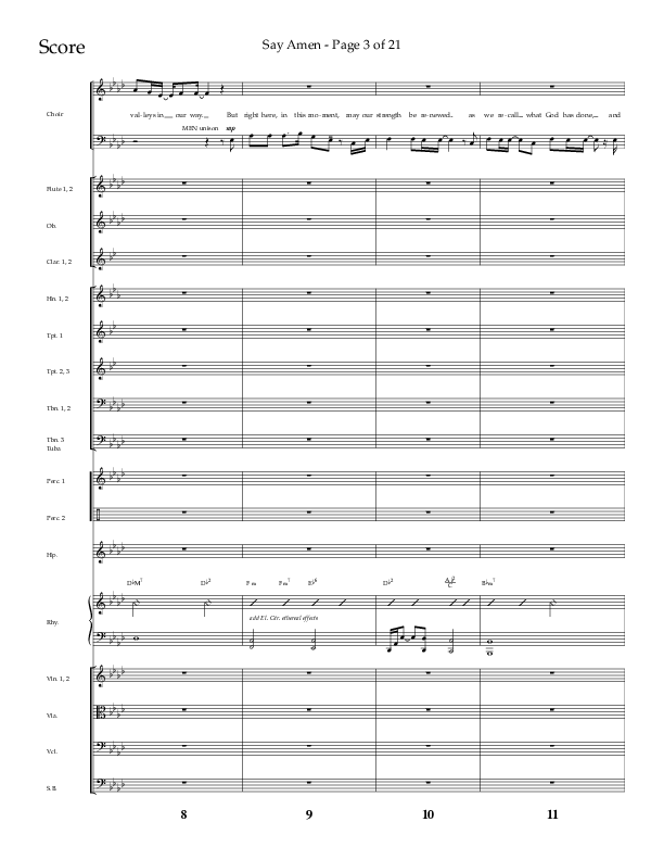 Say Amen (Choral Anthem SATB) Conductor's Score (Lifeway Choral / Arr. Danny Zaloudik)