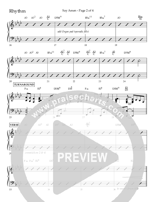 Say Amen (Choral Anthem SATB) Lead Melody & Rhythm (Lifeway Choral / Arr. Danny Zaloudik)