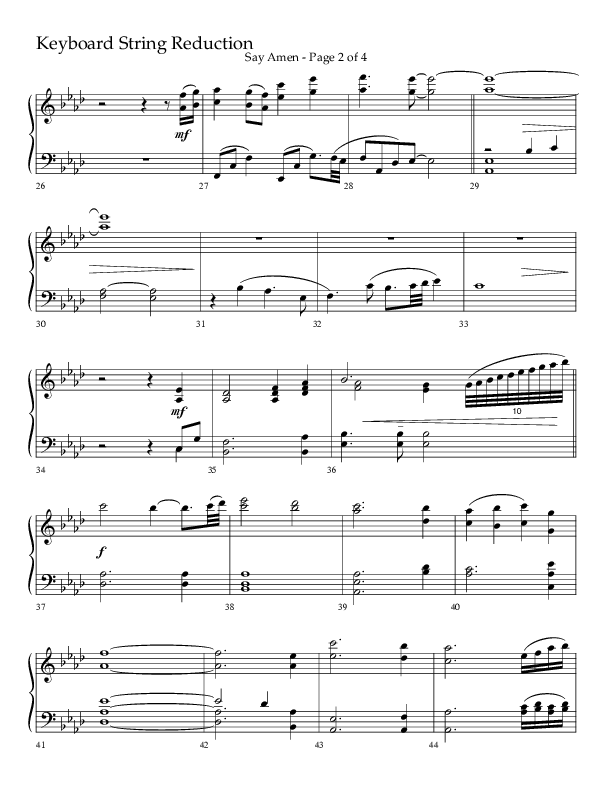 Say Amen (Choral Anthem SATB) String Reduction (Lifeway Choral / Arr. Danny Zaloudik)