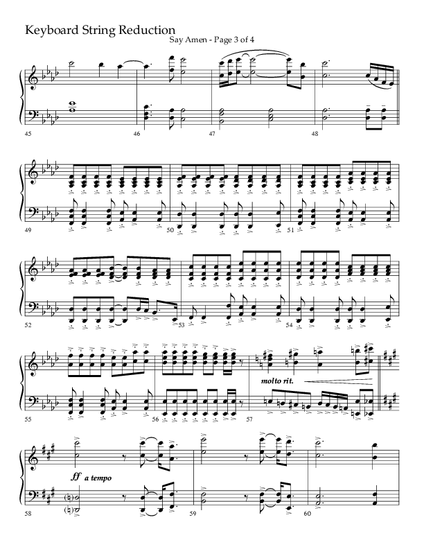 Say Amen (Choral Anthem SATB) String Reduction (Lifeway Choral / Arr. Danny Zaloudik)