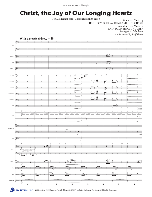 Wonderful (8 Song Choral Collection) Song 3 (Orchestration) (Semsen Music / Arr. John Bolin / Orch. Cliff Duren)