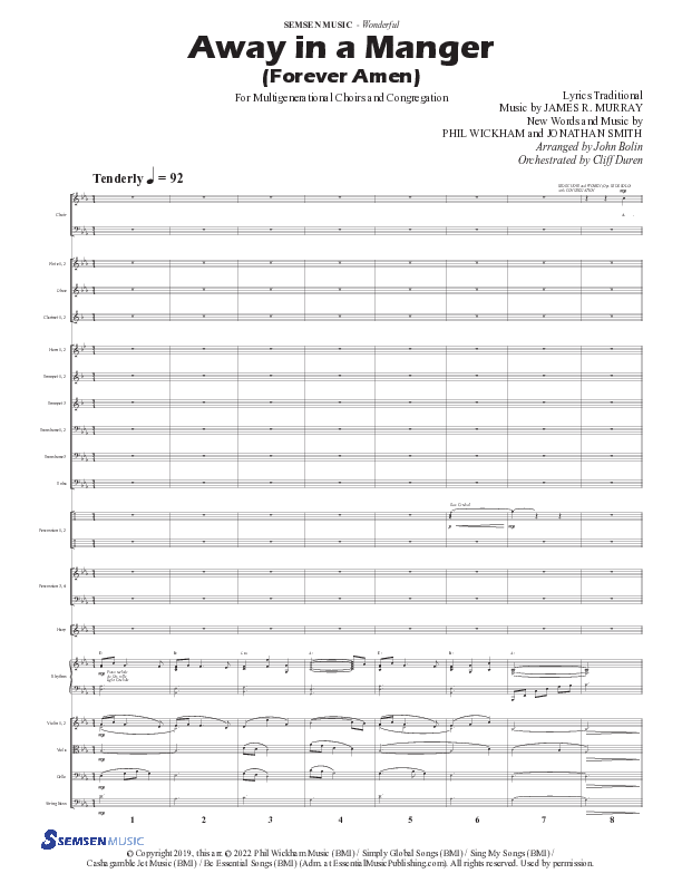Wonderful (8 Song Choral Collection) Song 5 (Orchestration) (Semsen Music / Arr. John Bolin / Orch. Cliff Duren)