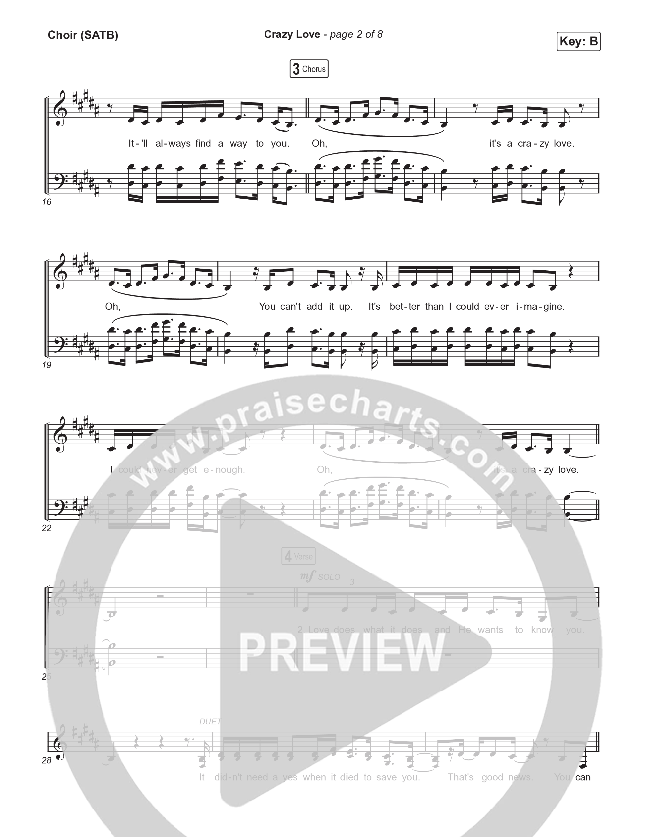 Crazy Love Choir Sheet (SATB) (Maverick City Music / JWLKRS Worship)