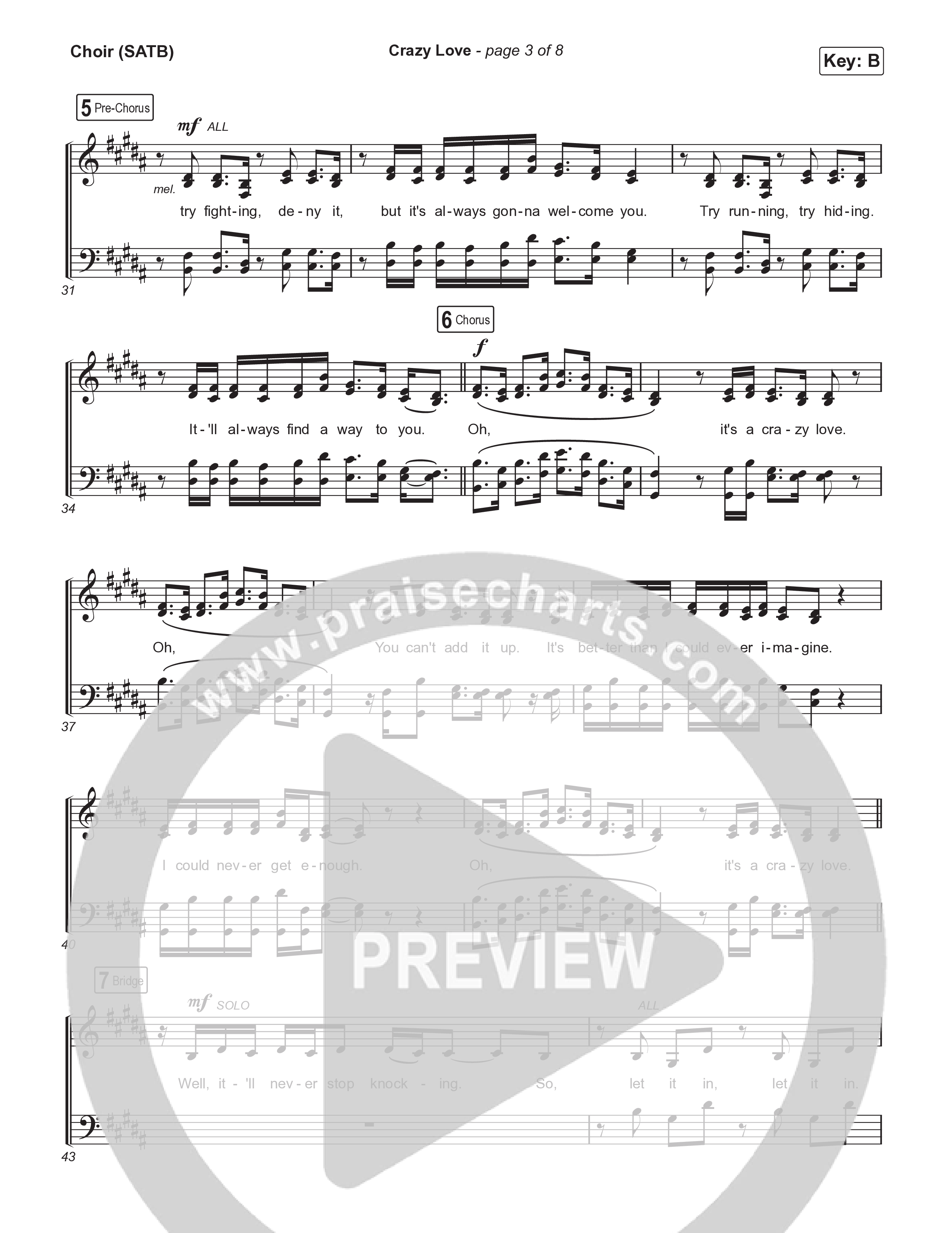 Crazy Love Choir Sheet (SATB) (Maverick City Music / JWLKRS Worship)