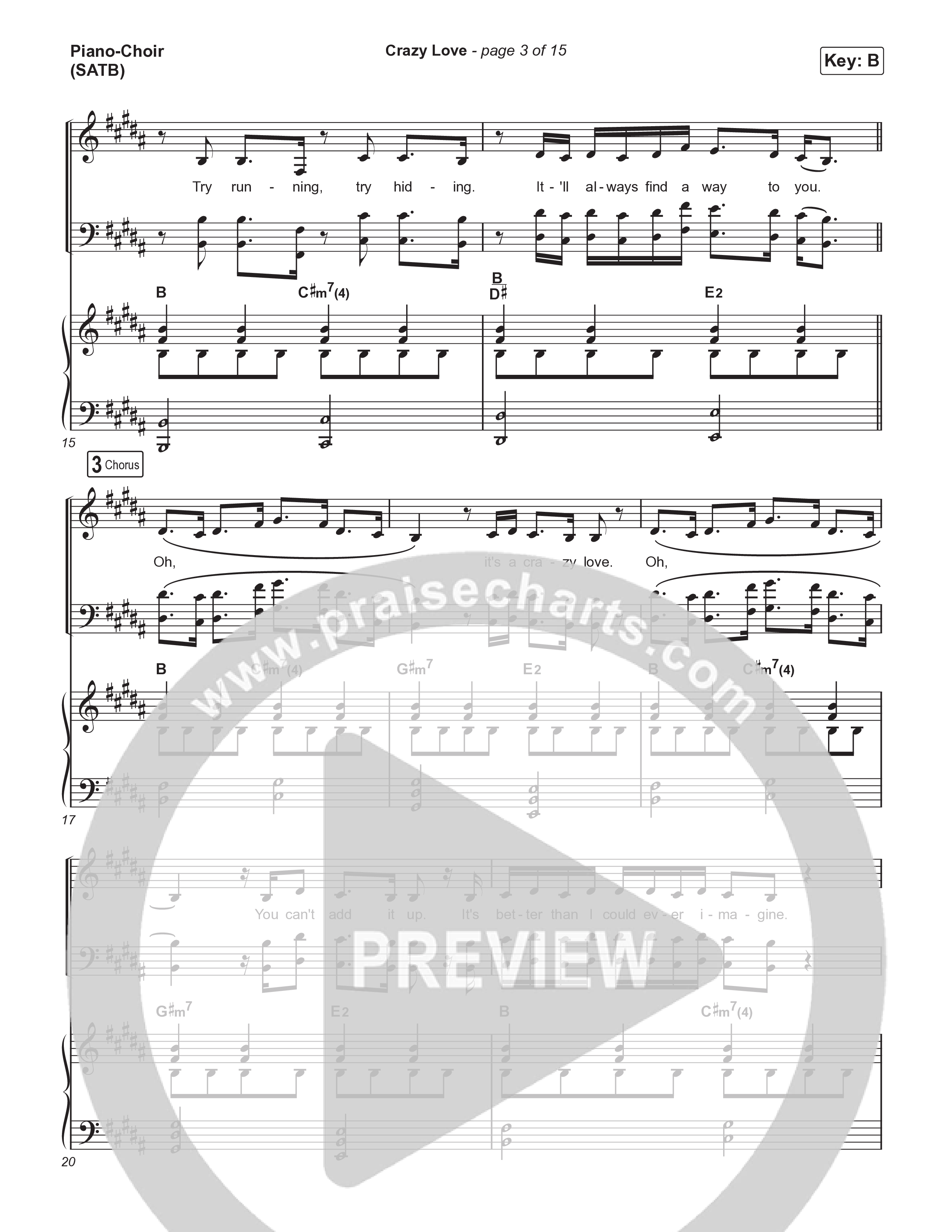 Crazy Love Piano/Vocal (SATB) (Maverick City Music / JWLKRS Worship)