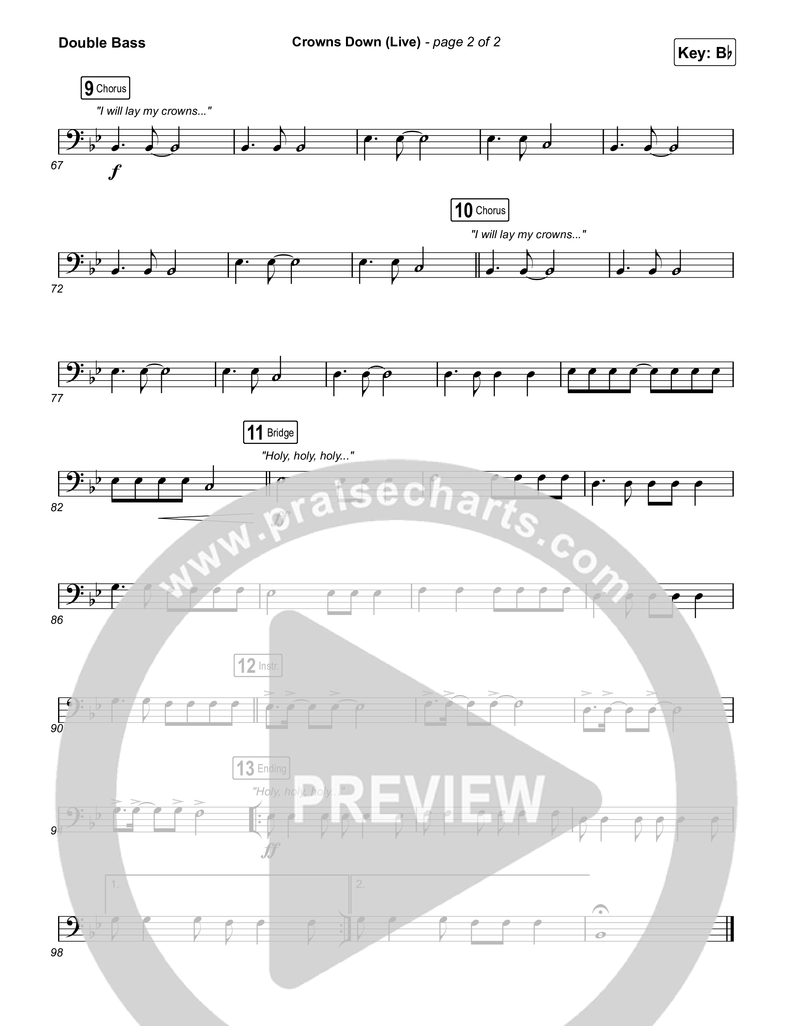 Crowns Down (Live) String Bass (Gateway Worship / Josh Baldwin)