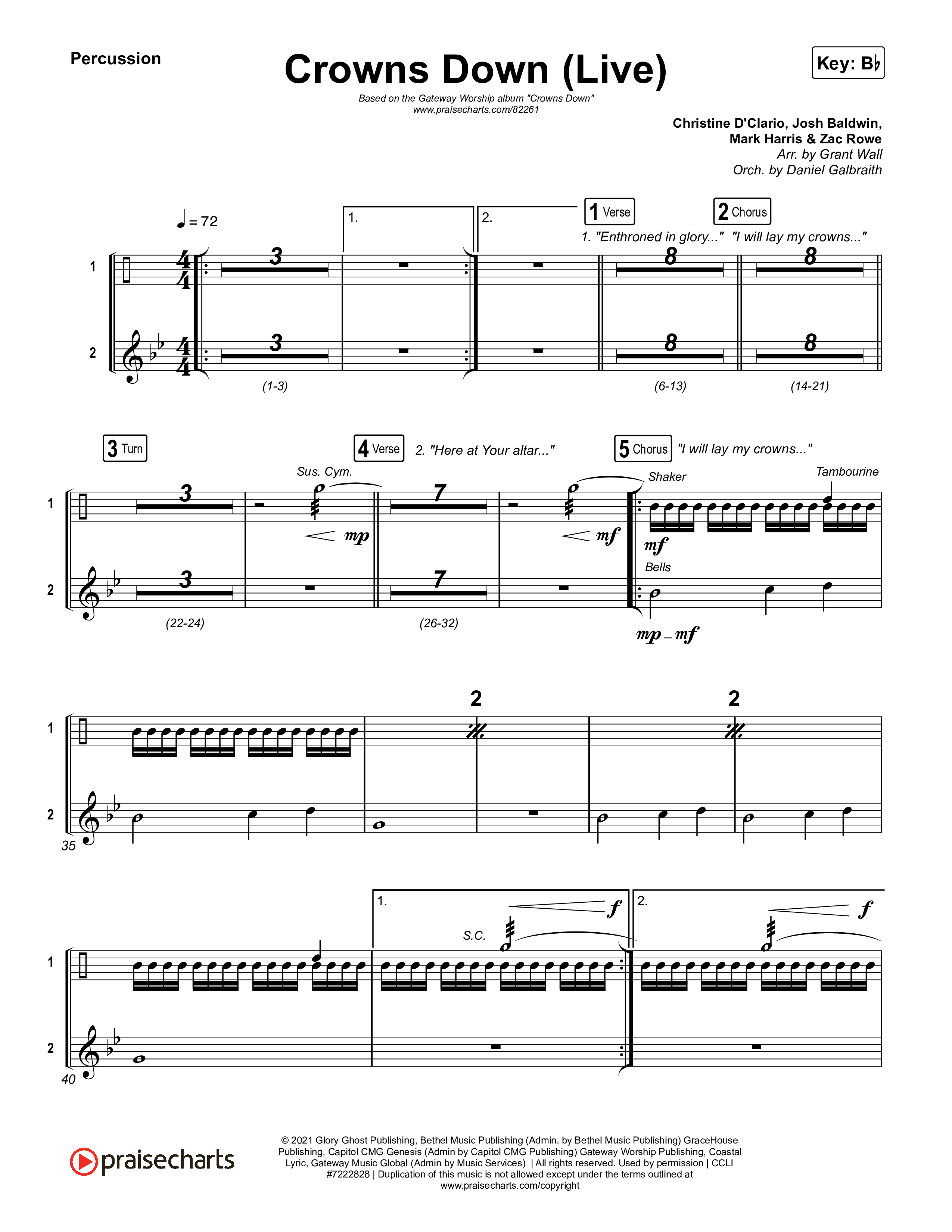 Crowns Down (Live) Percussion (Gateway Worship / Josh Baldwin)