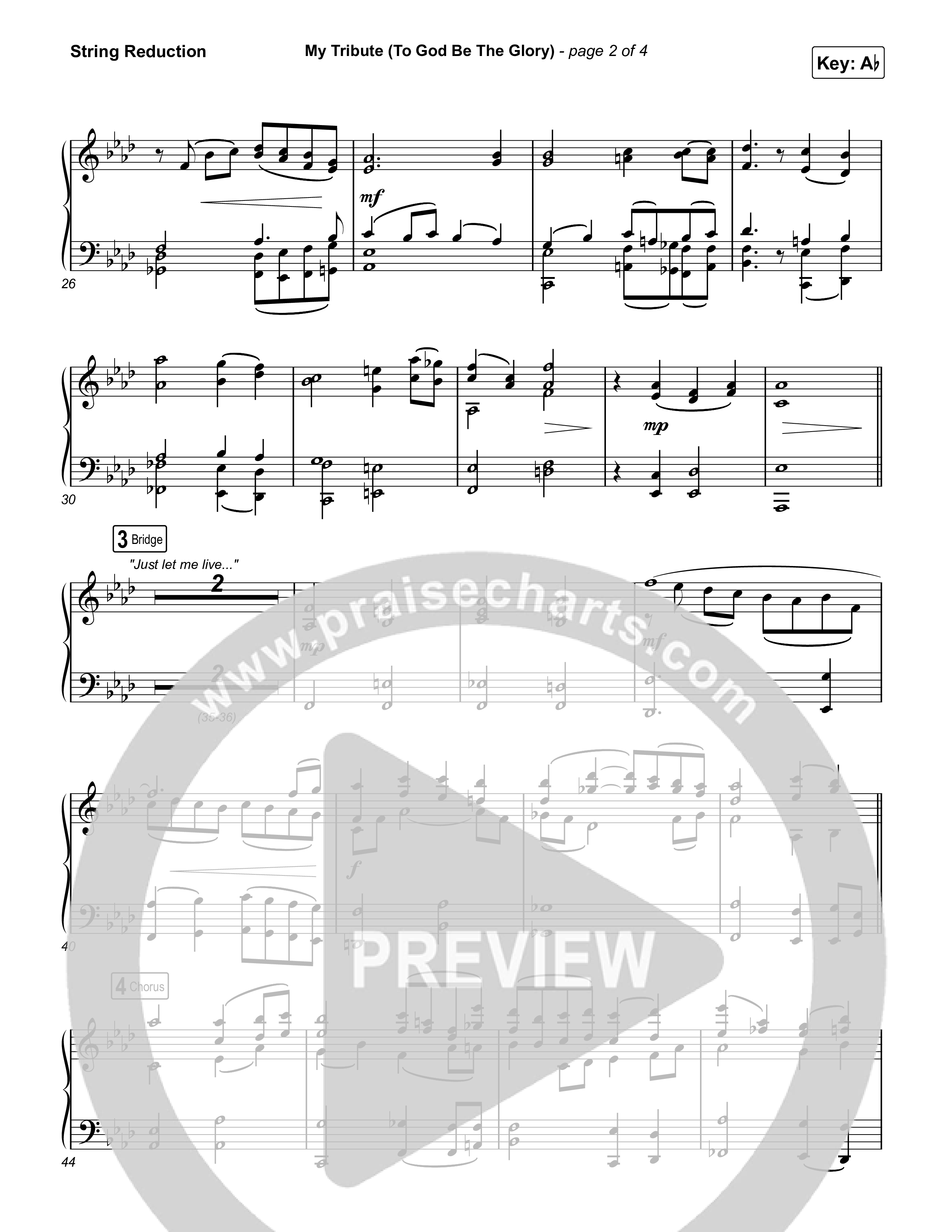 My Tribute (To God Be The Glory) String Reduction (Natalie Grant / CeCe Winans)