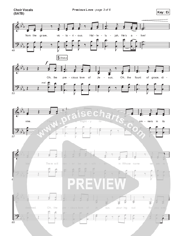 Precious Love (Choral Anthem SATB) Choir Sheet (SATB) (Chris Tomlin / Arr. Mason Brown)
