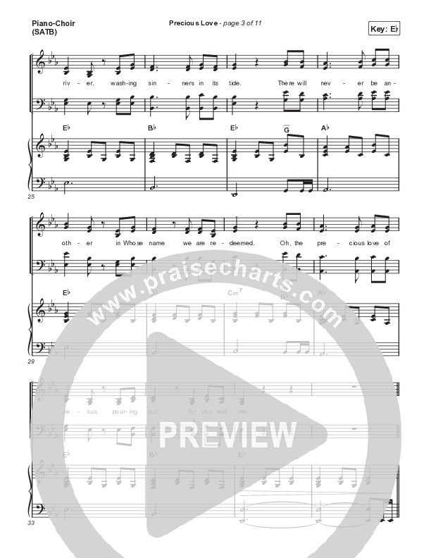 Precious Love (Choral Anthem SATB) Piano/Vocal (SATB) (Chris Tomlin / Arr. Mason Brown)