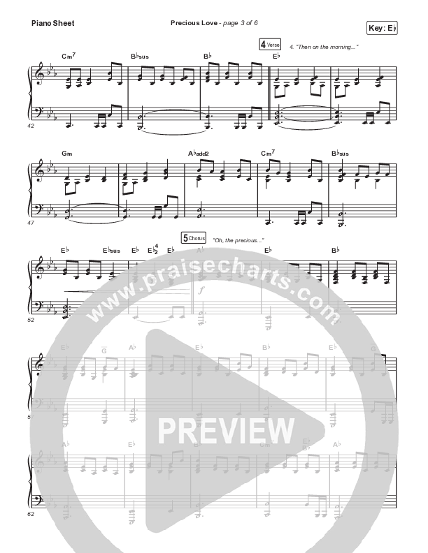 Precious Love (Choral Anthem SATB) Piano Sheet (Chris Tomlin / Arr. Mason Brown)