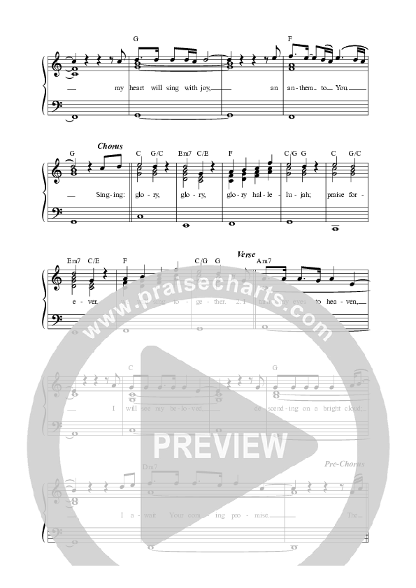 Glory Hallelujah (Live) Lead Sheet Melody (REVERE / Geoffrey Golden / Gabriel Guedes)
