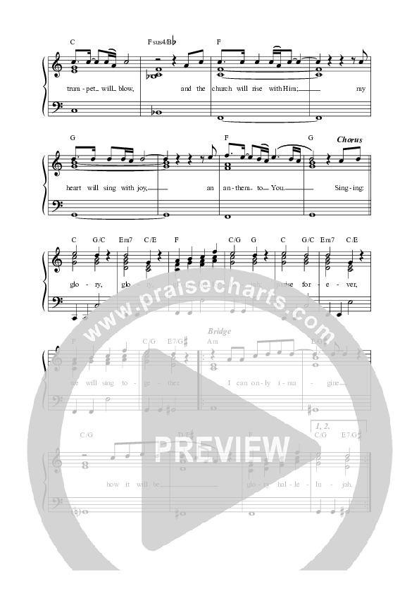 Glory Hallelujah (Live) Lead Sheet Melody (REVERE / Geoffrey Golden / Gabriel Guedes)