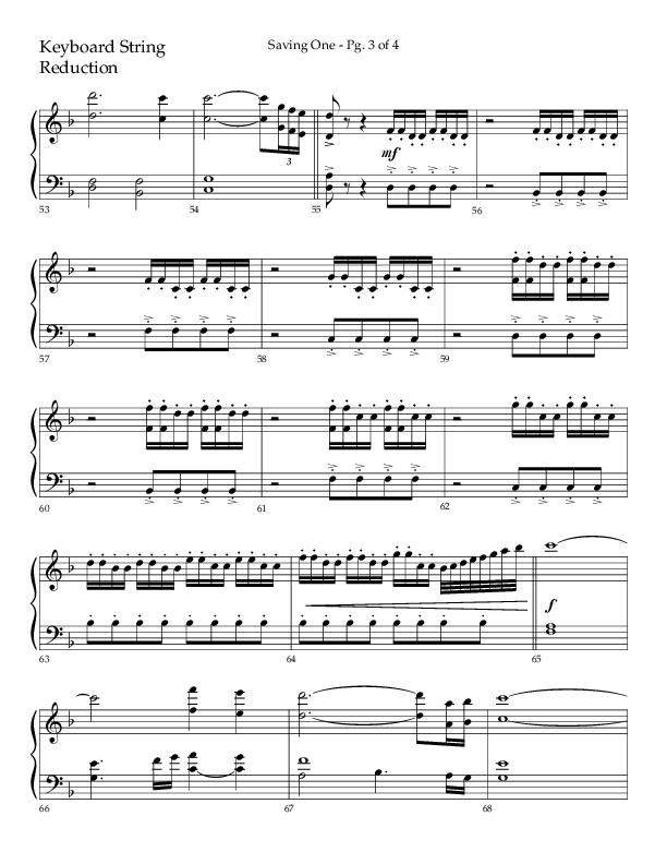 Saving One (Choral Anthem SATB) String Reduction (Lifeway Choral / Arr. Craig Adams / Arr. Ken Barker / Arr. Danny Zaloudik / Orch. Danny Zaloudik)