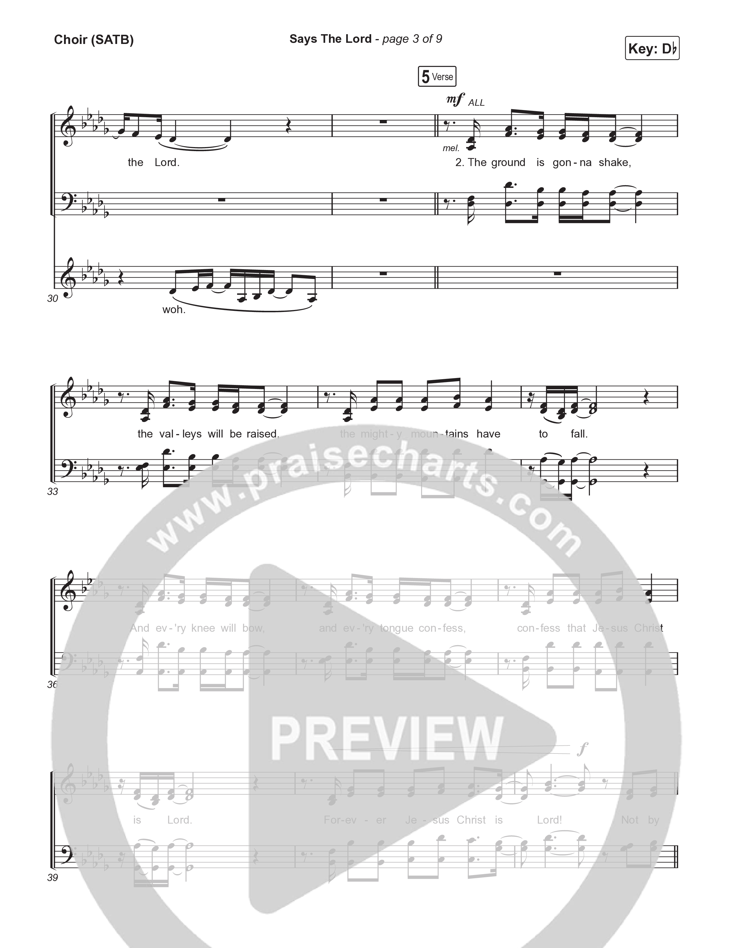 Says The Lord (Live) Choir Sheet (SATB) (The Belonging Co / Andrew Holt)