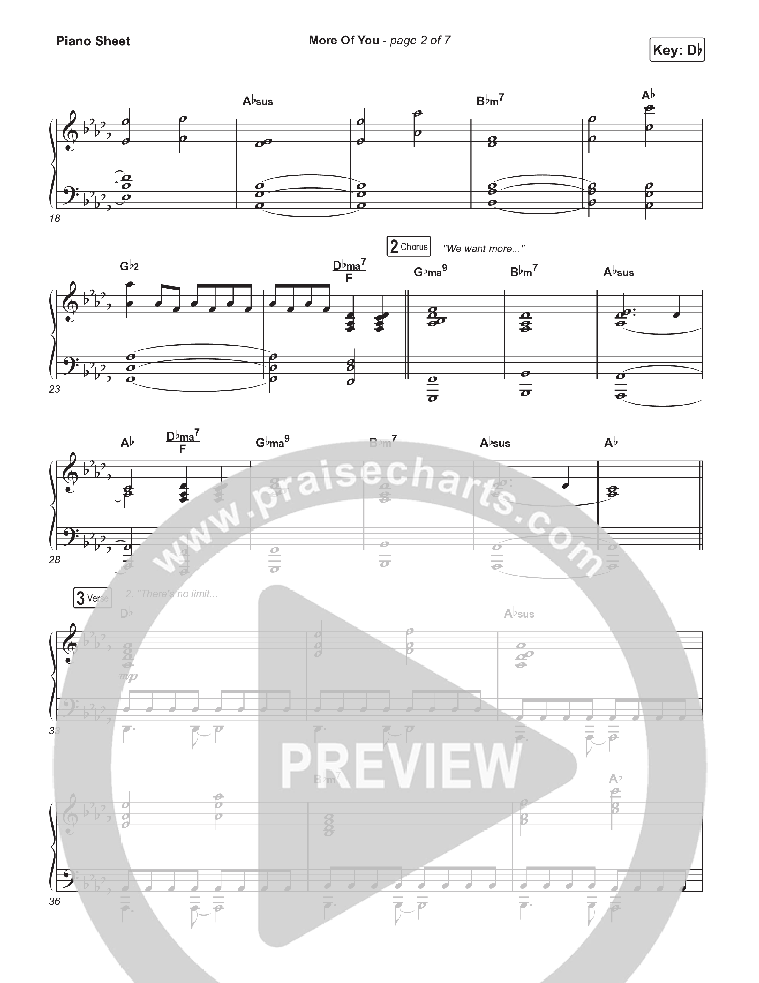 More Of You (Live) Piano Sheet (The Belonging Co / Hope Darst)