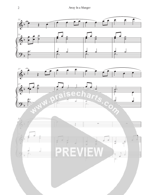 Away In A Manger (Instrumental) Piano/Flute (Foster Music Group / Arr. Marty Parks)