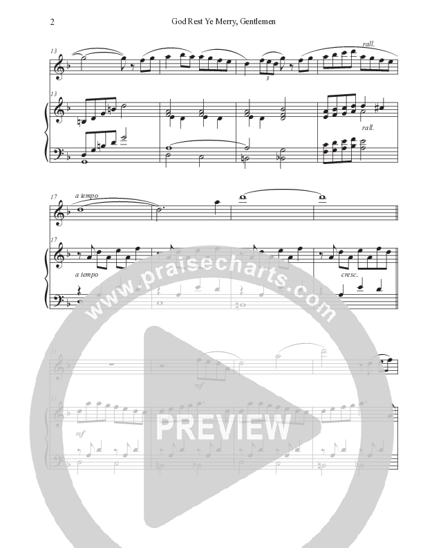 God Rest Ye Merry Gentlemen (Instrumental) Piano/Flute Duet (Foster Music Group / Arr. Marty Parks)