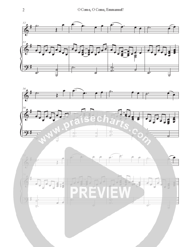 O Come O Come Emmanuel (Instrumental) Piano/Violin (Foster Music Group / Arr. Marty Parks)
