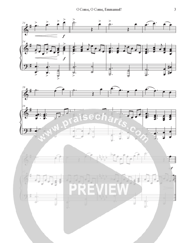 O Come O Come Emmanuel (Instrumental) Piano/Violin (Foster Music Group / Arr. Marty Parks)