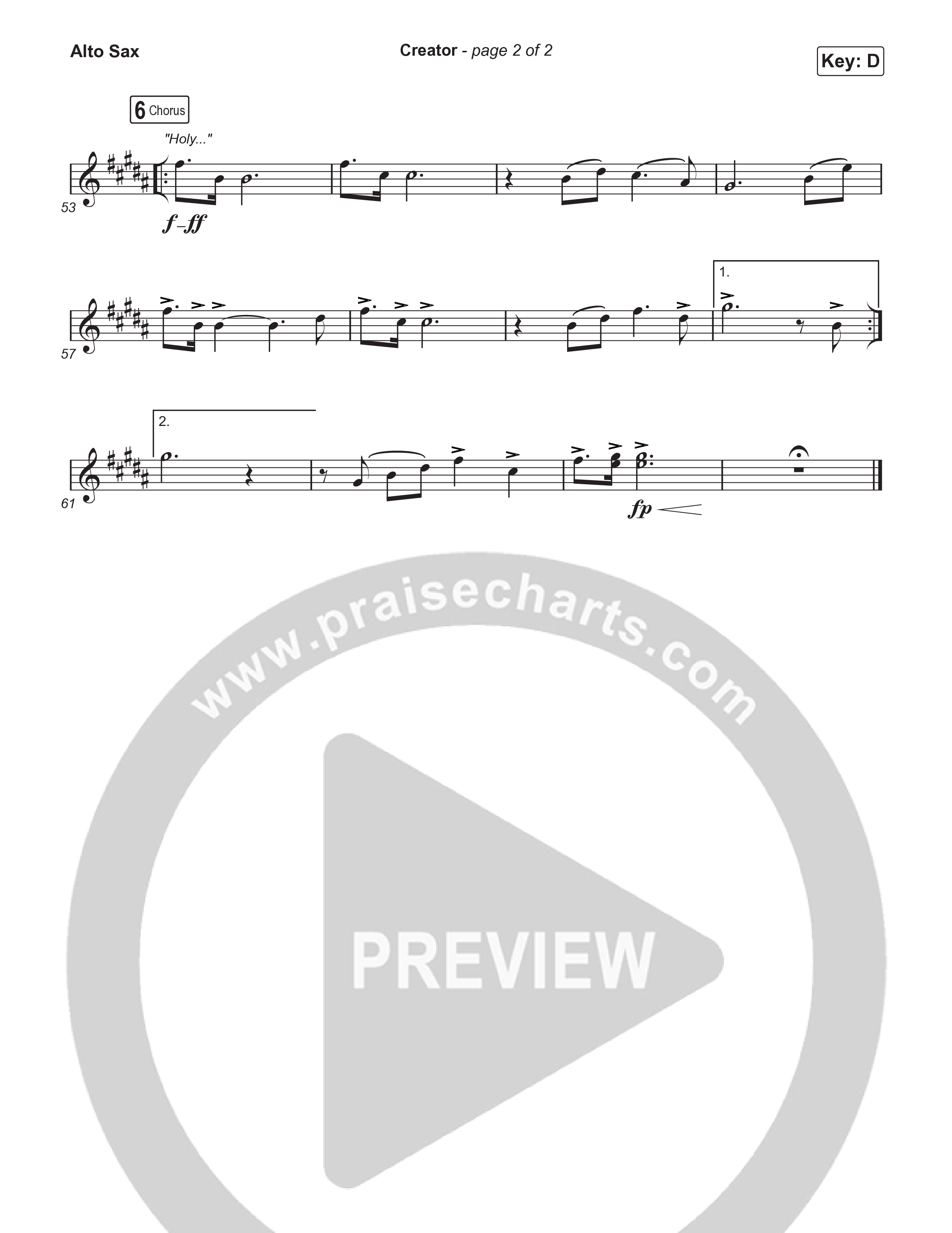 Creator (Choral Anthem SATB) Sax Pack (Phil Wickham / Arr. Mason Brown)