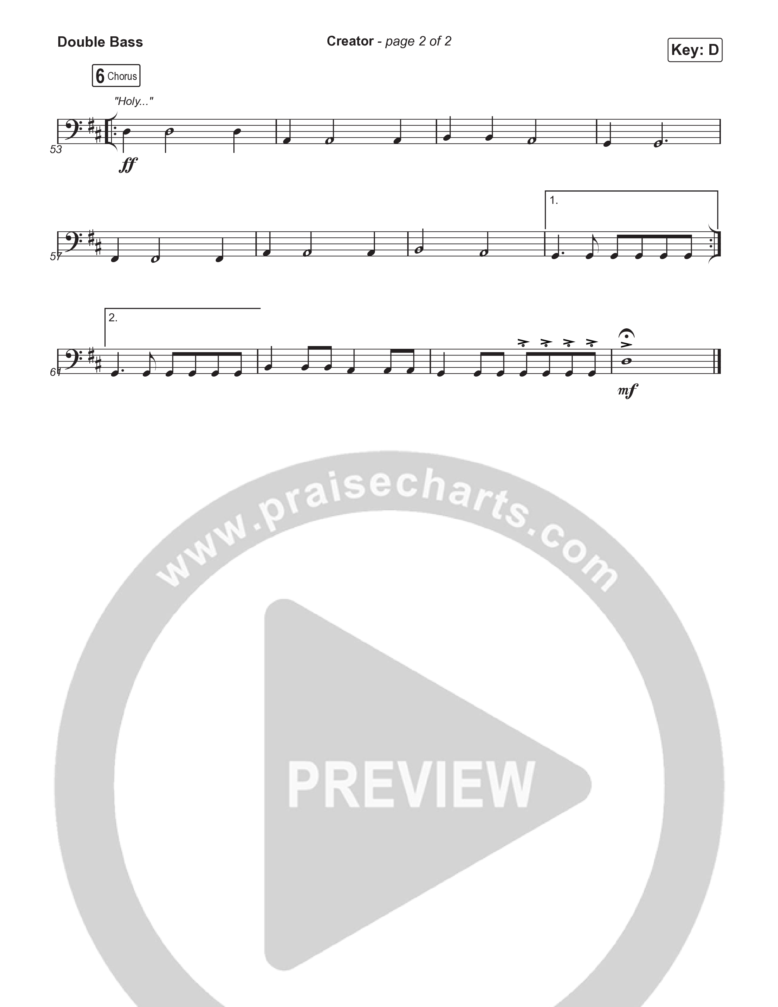 Creator (Choral Anthem SATB) String Bass (Phil Wickham / Arr. Mason Brown)