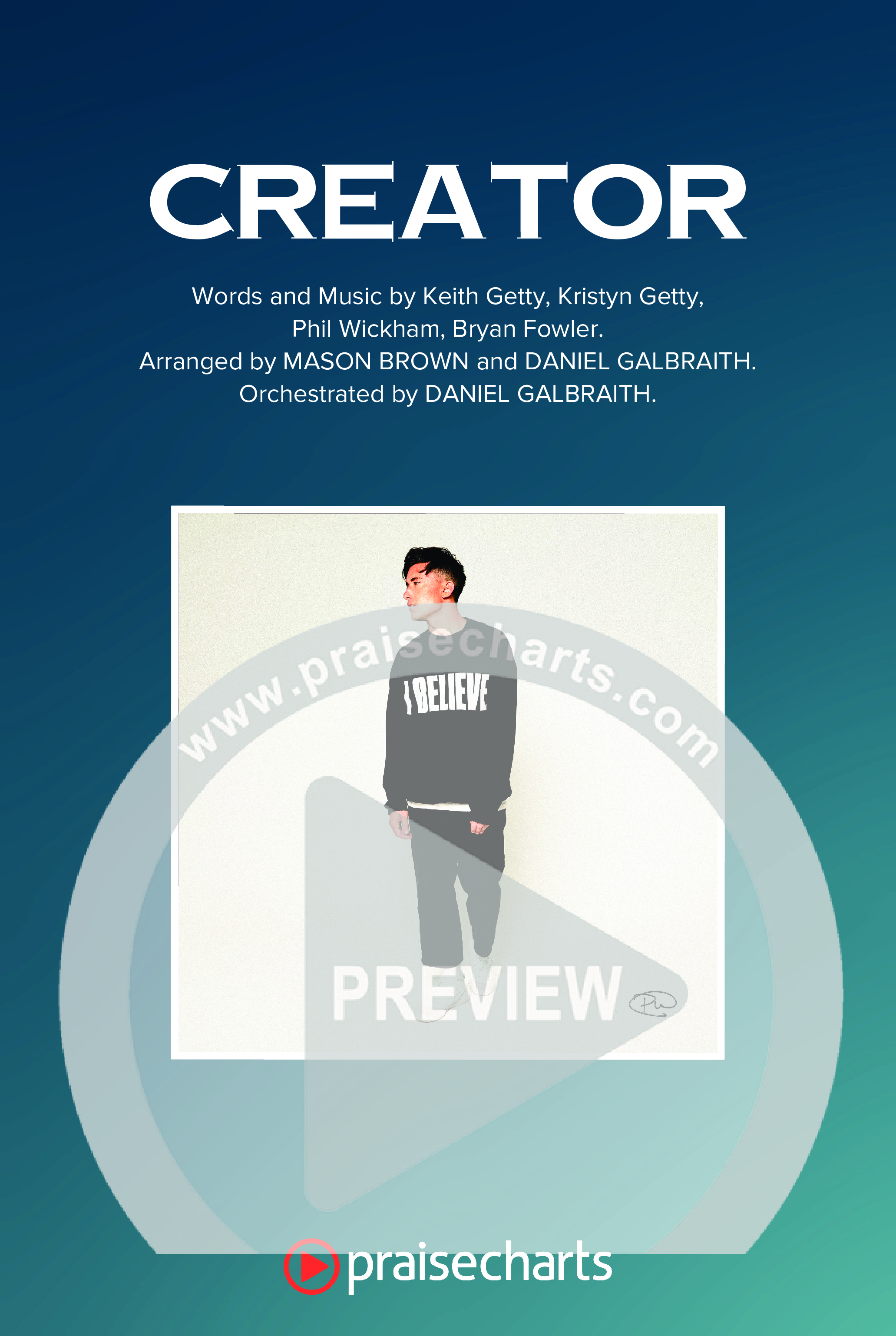 Creator (Choral Anthem SATB) Octavo Cover Sheet (Phil Wickham / Arr. Mason Brown)