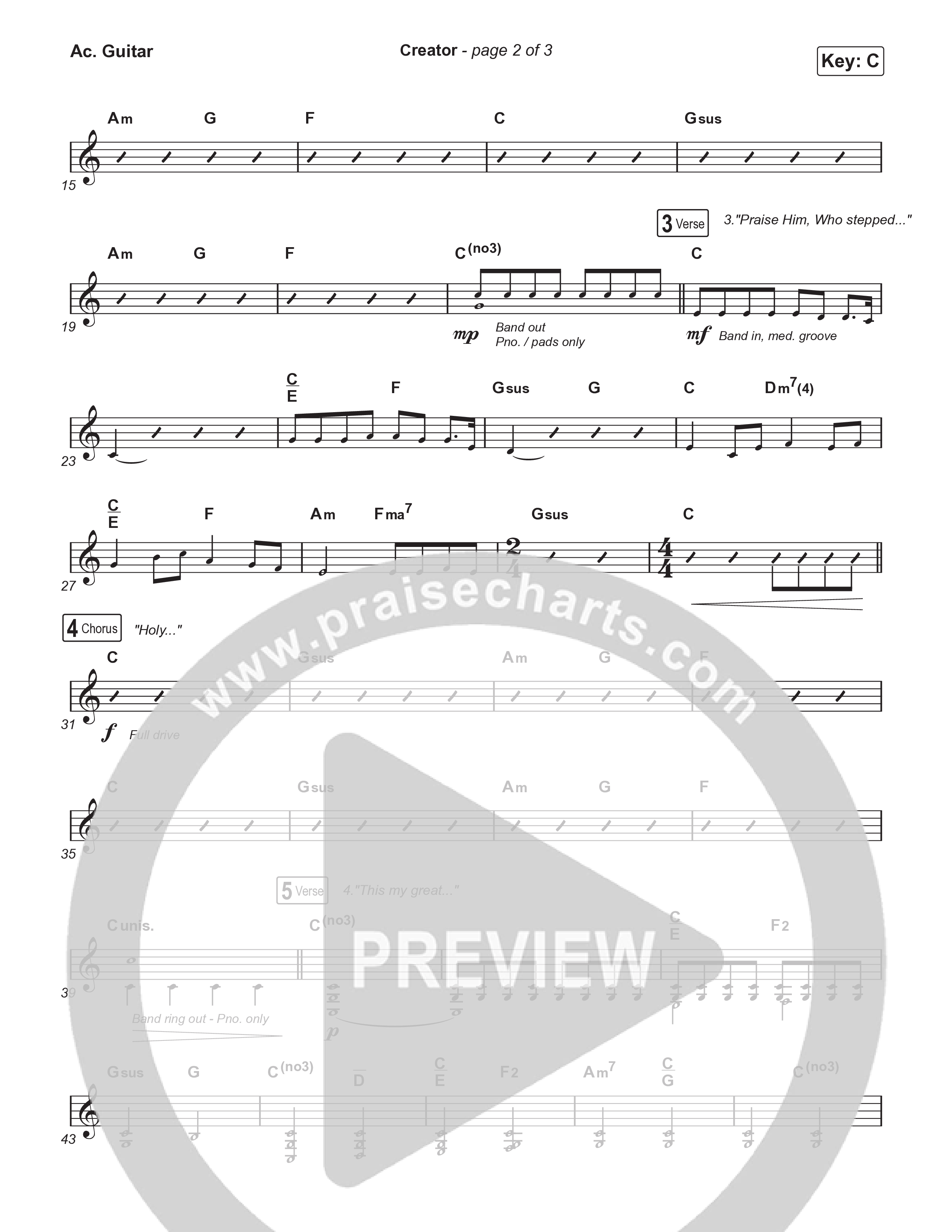 Creator (Worship Choir/SAB) Acoustic Guitar (Phil Wickham)
