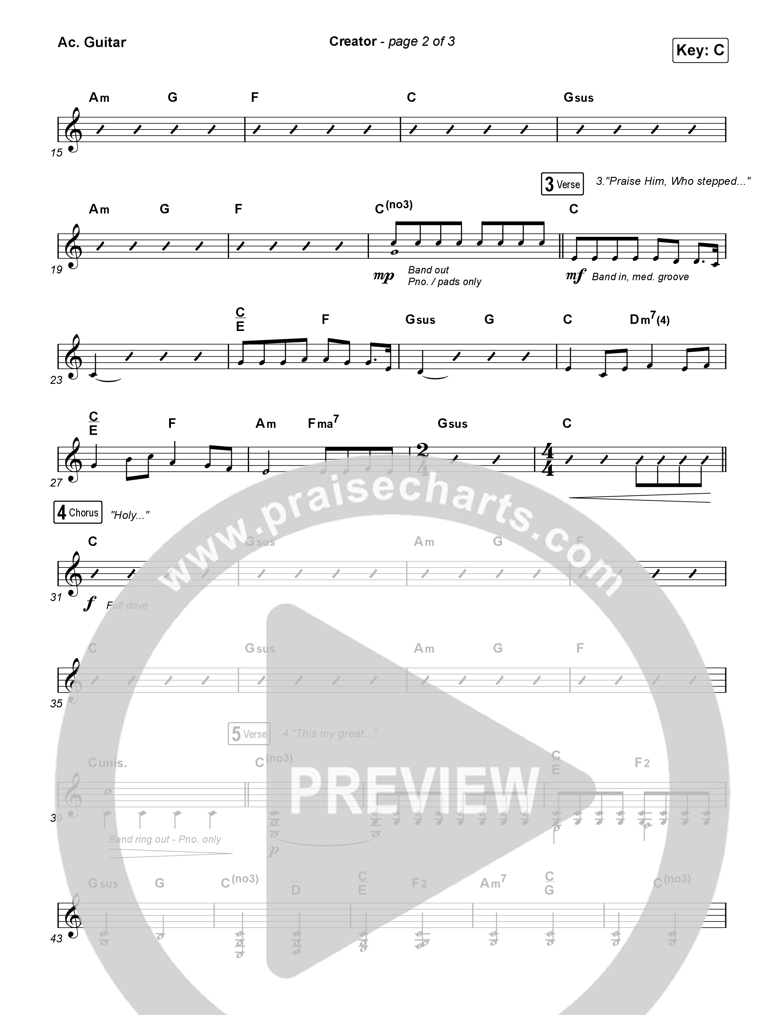 Creator (Worship Choir/SAB) Acoustic Guitar (Phil Wickham)