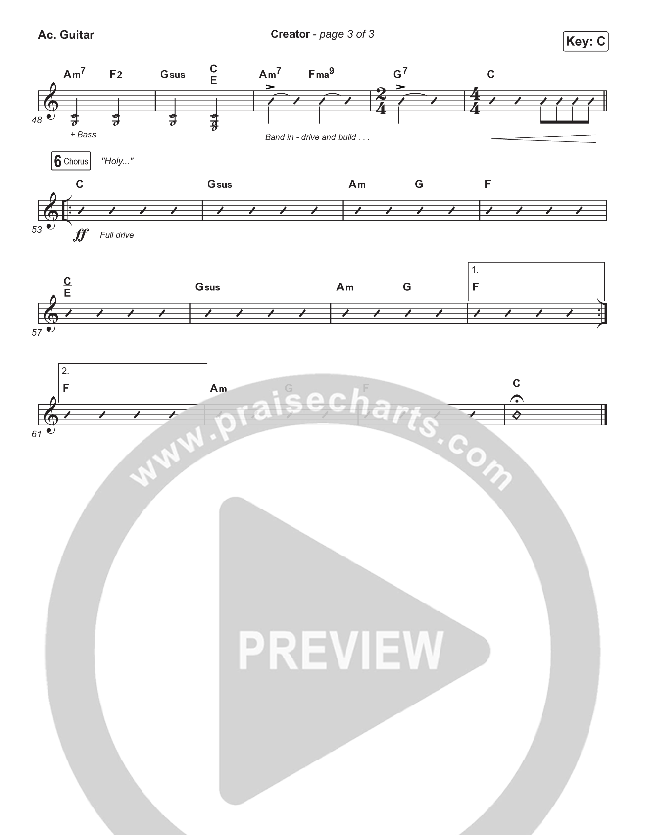 Creator (Worship Choir/SAB) Acoustic Guitar (Phil Wickham)