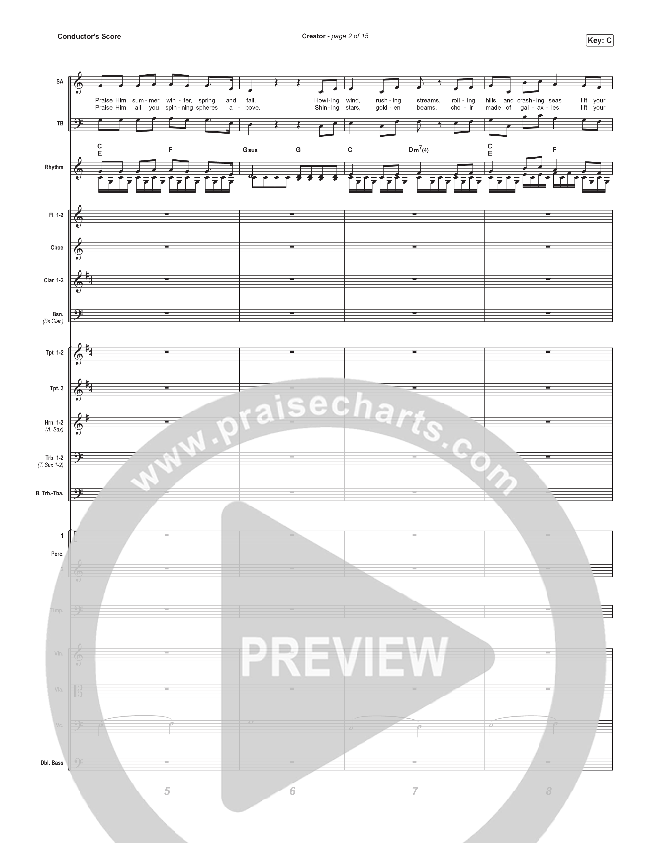 Creator (Worship Choir/SAB) Conductor's Score (Phil Wickham)