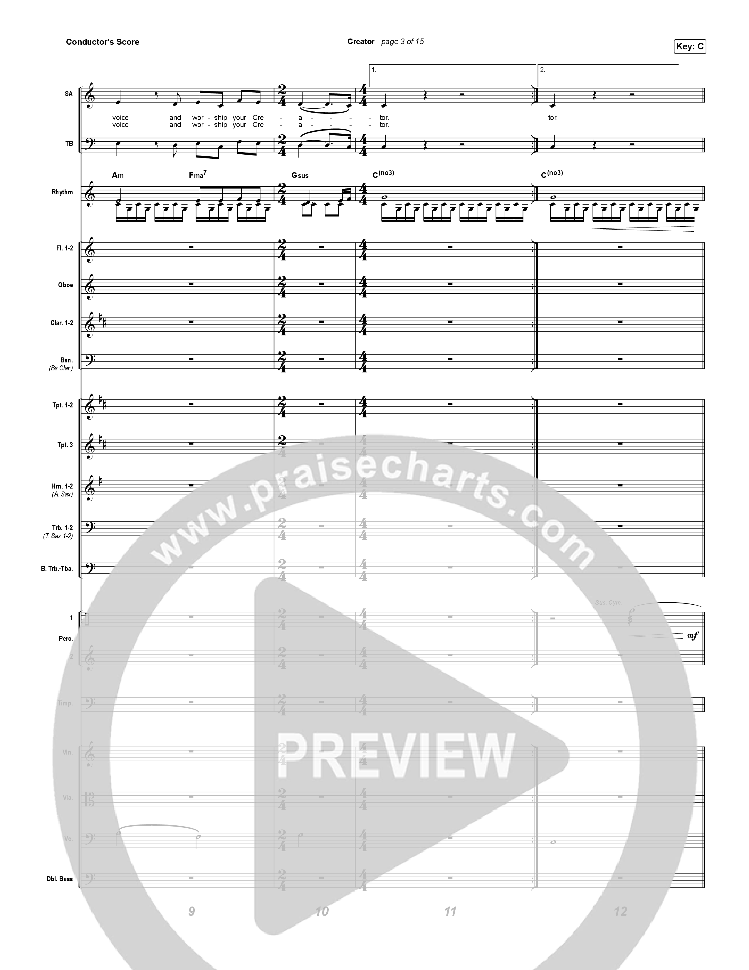 Creator (Worship Choir/SAB) Orchestration (No Vocals) (Phil Wickham)