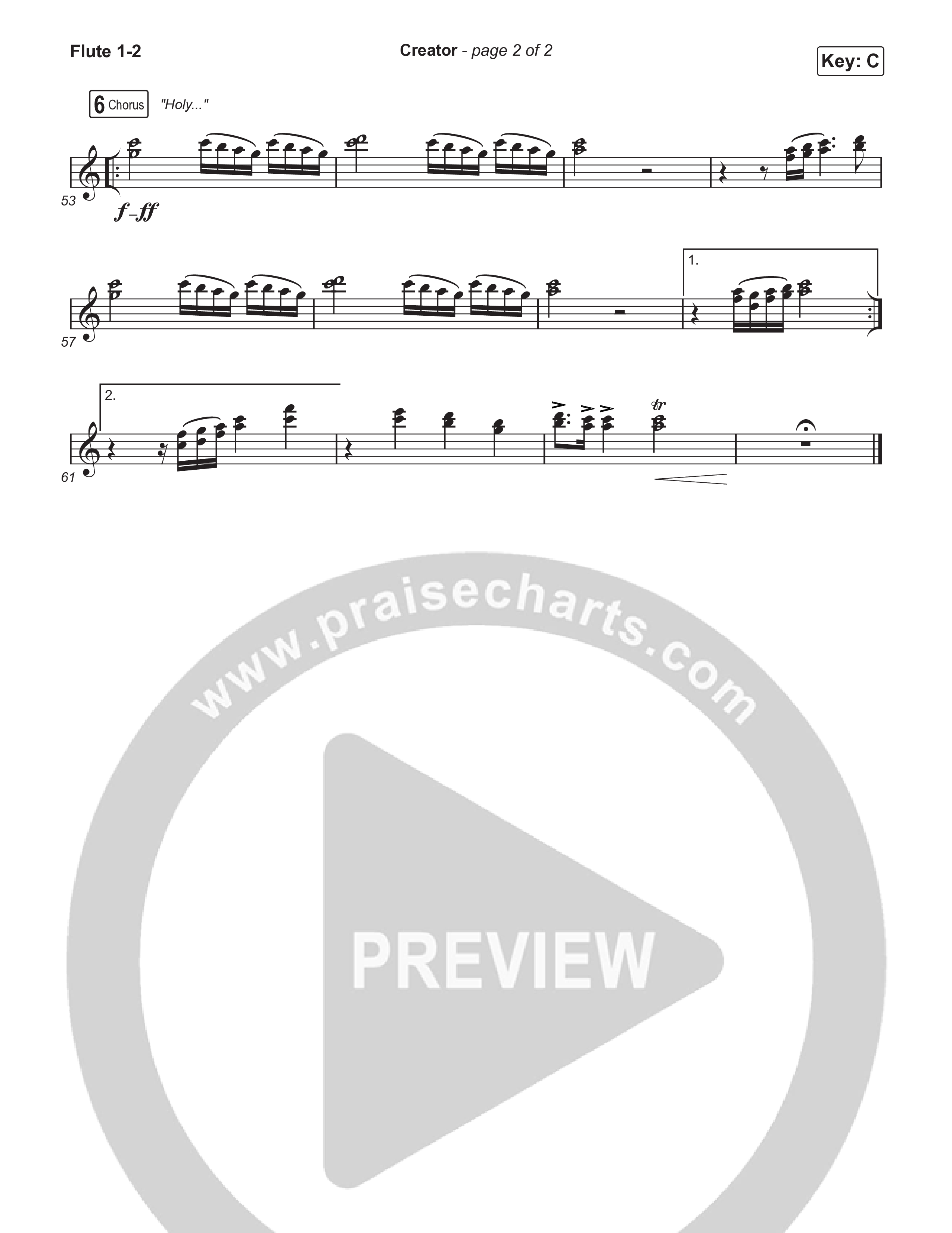 Creator (Worship Choir/SAB) Flute 1/2 (Phil Wickham)