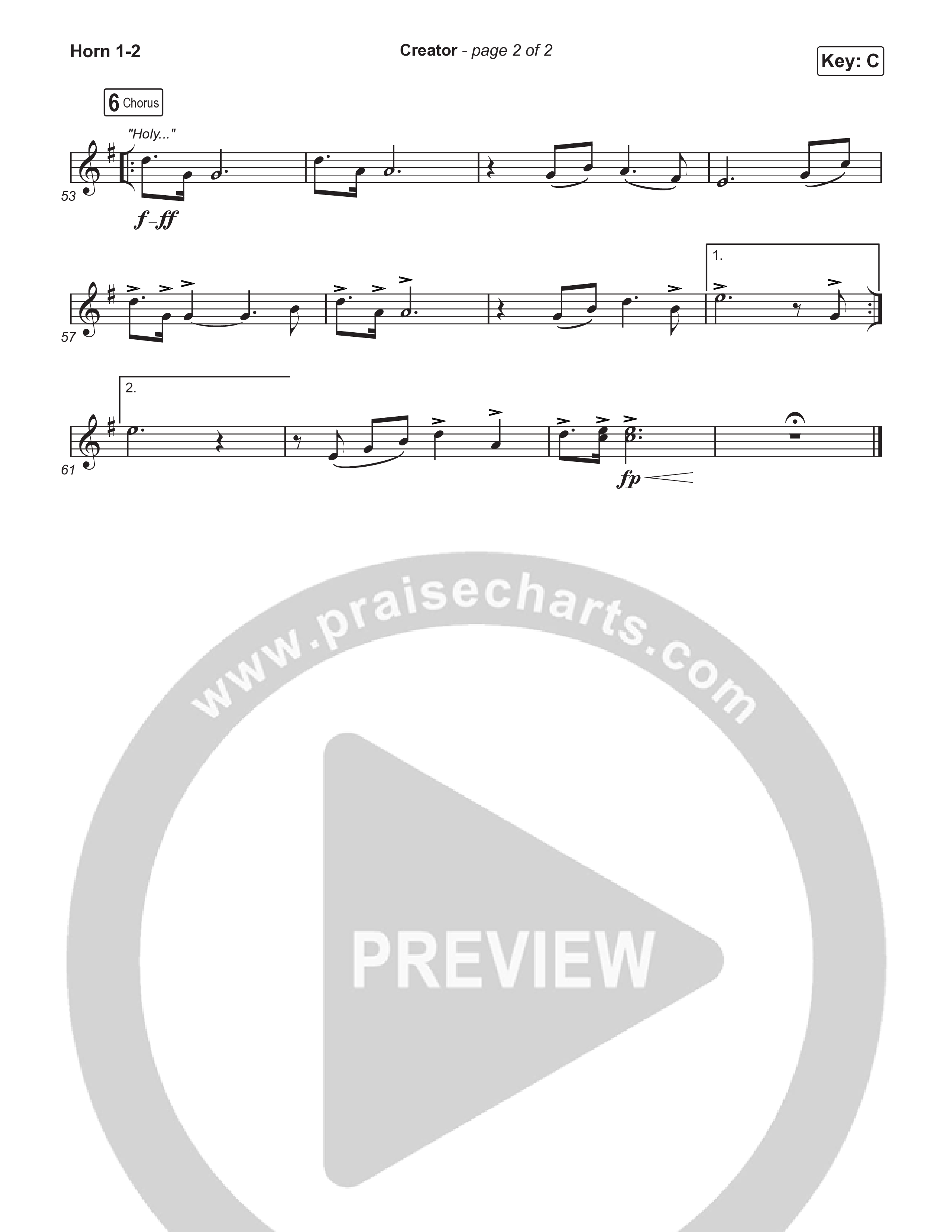 Creator (Worship Choir/SAB) French Horn 1/2 (Phil Wickham)