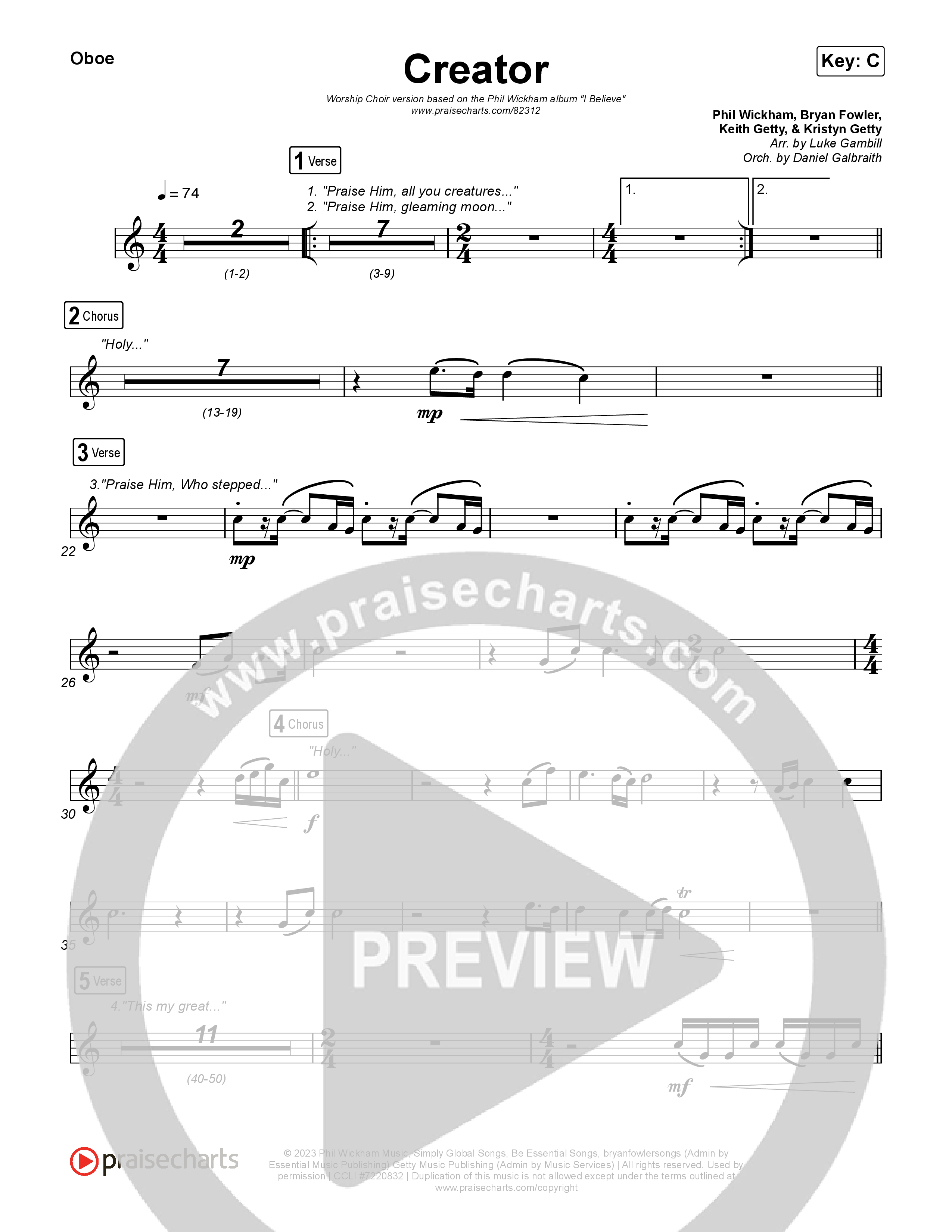 Creator (Worship Choir/SAB) Wind Pack (Phil Wickham)