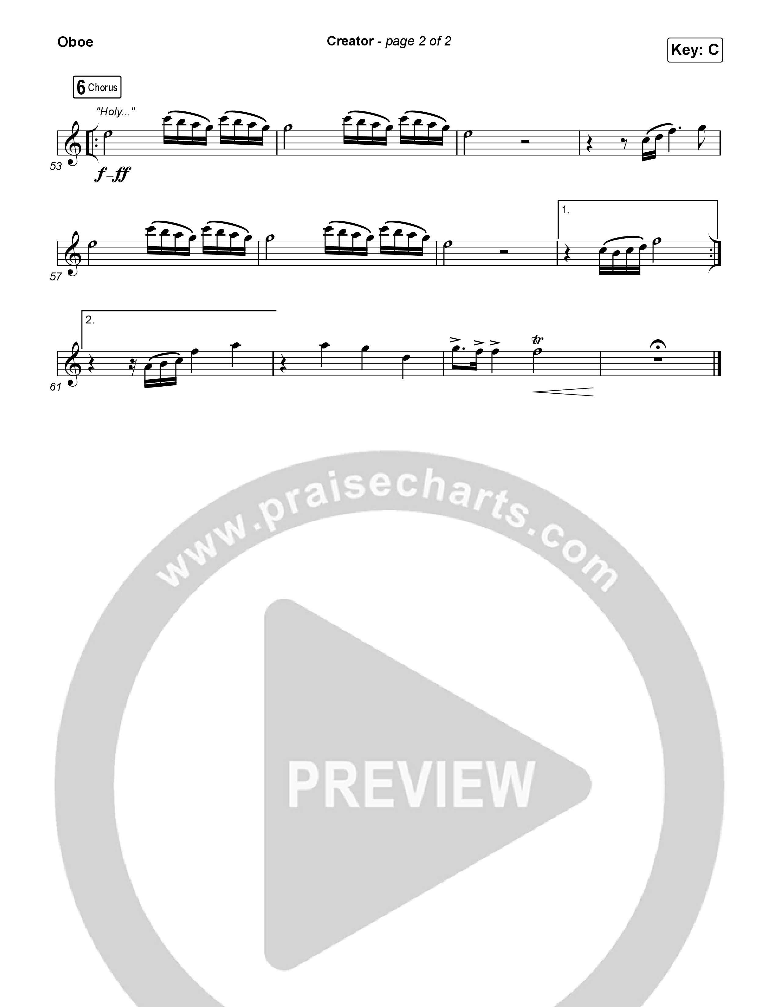 Creator (Worship Choir/SAB) Oboe (Phil Wickham)