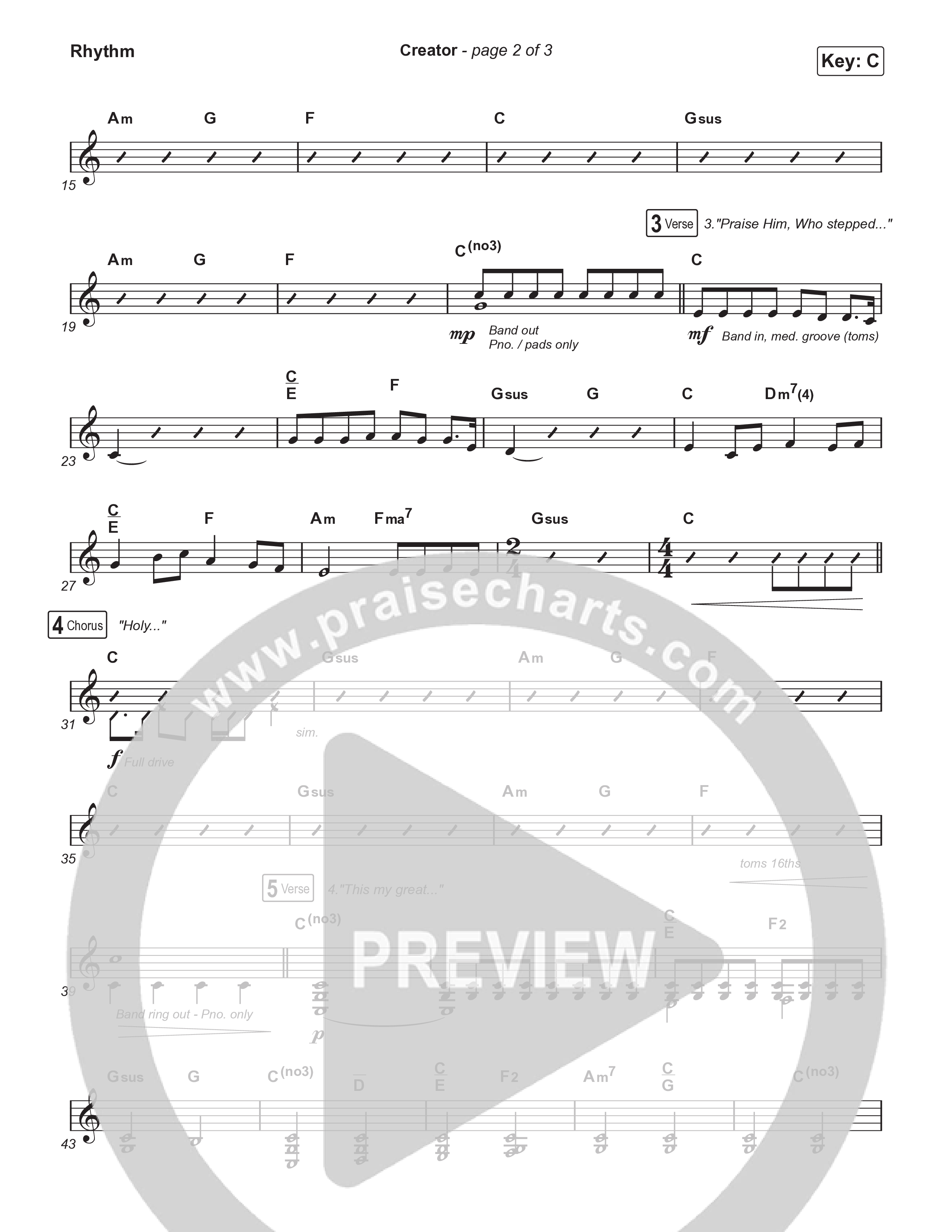 Creator (Worship Choir/SAB) Rhythm Pack (Phil Wickham)