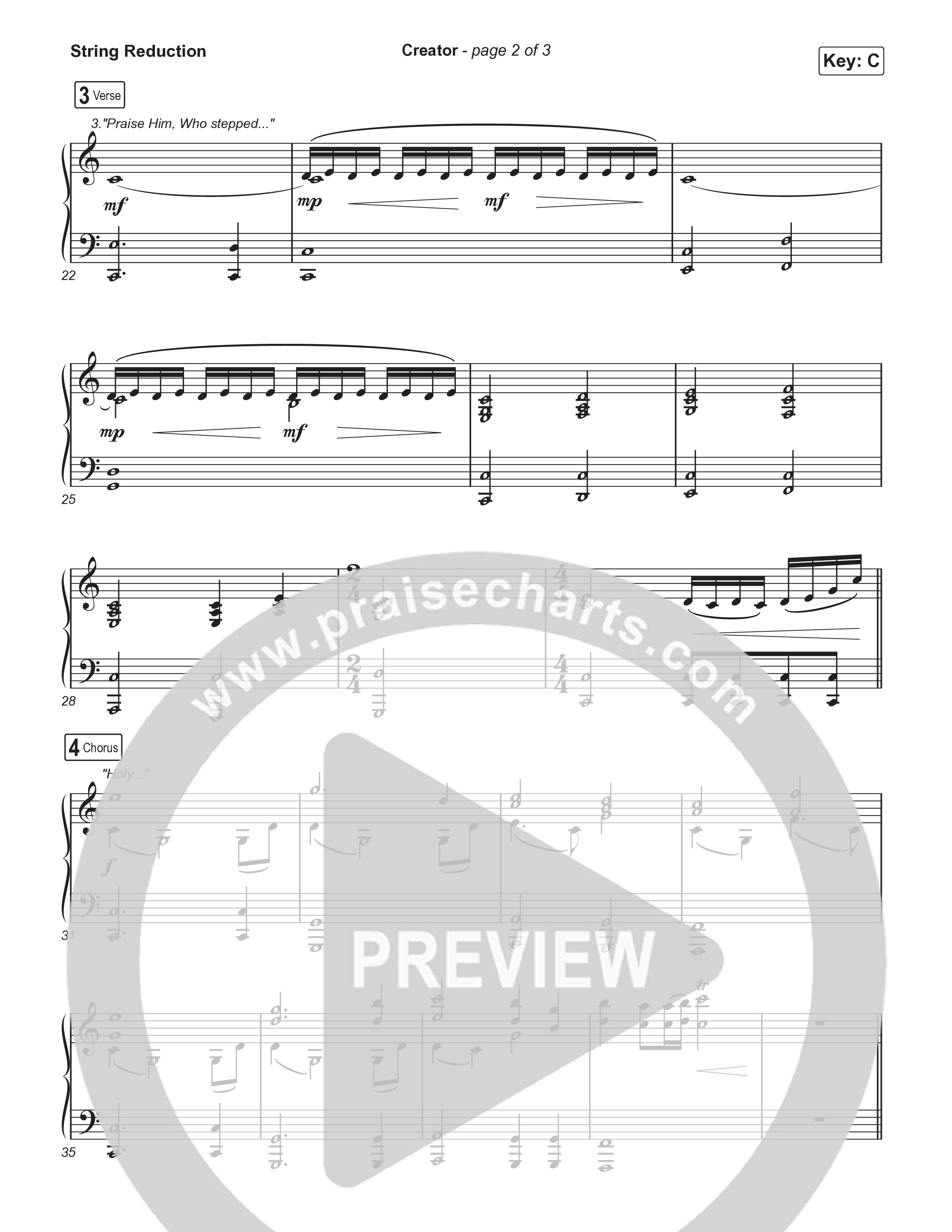 Creator (Worship Choir/SAB) String Reduction (Phil Wickham)