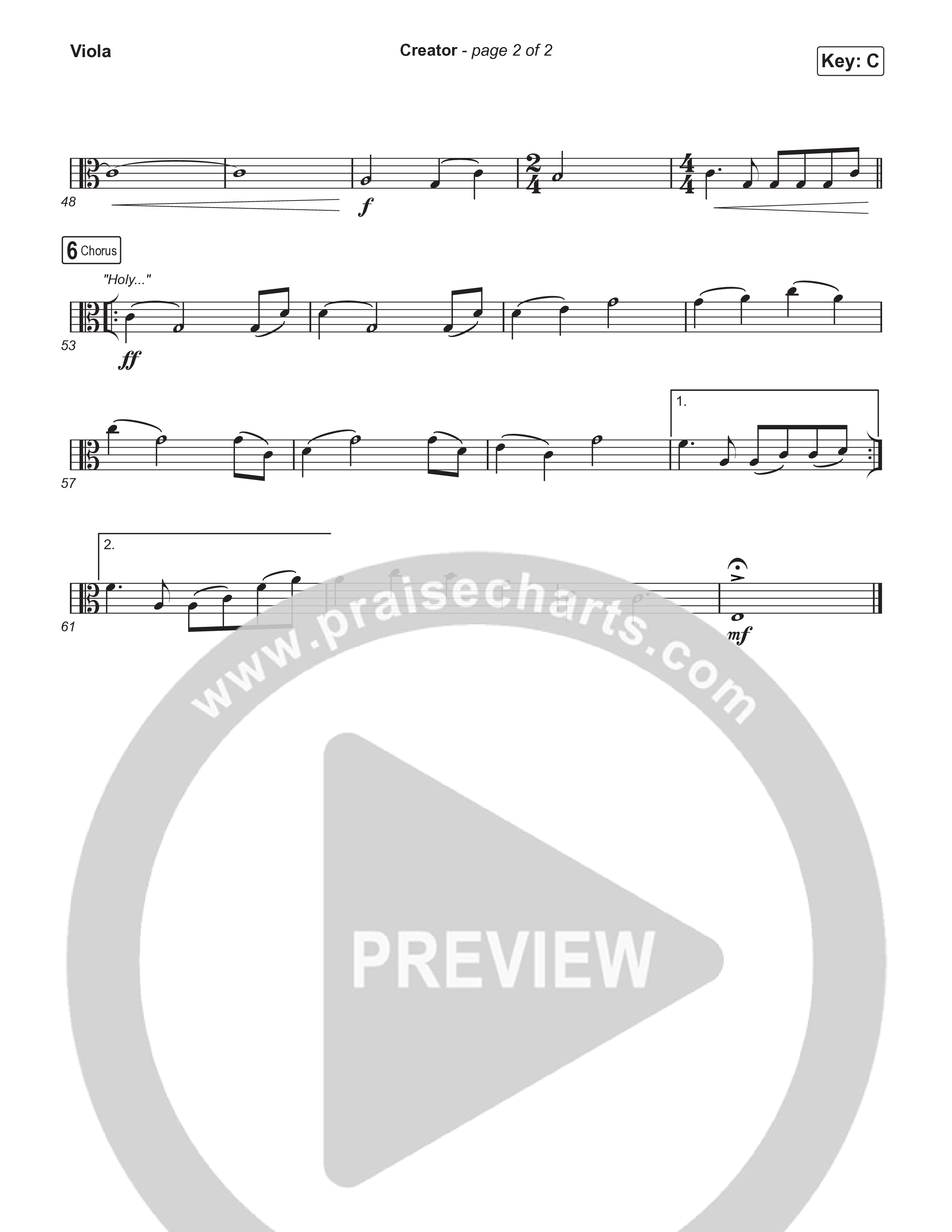 Creator (Worship Choir/SAB) Viola (Phil Wickham)