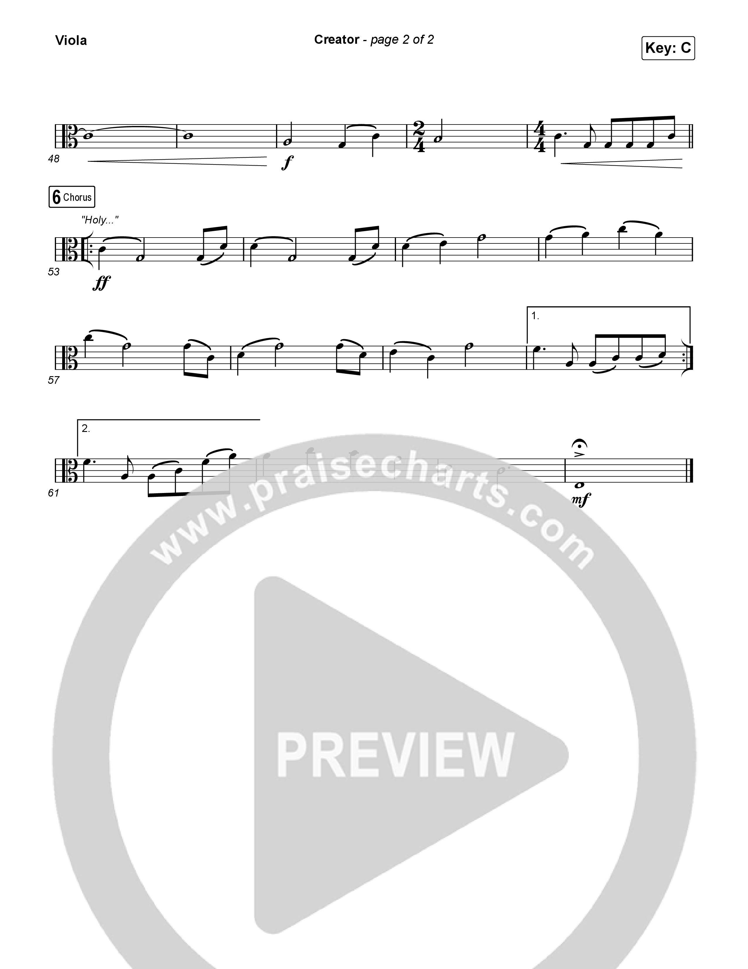 Creator (Worship Choir/SAB) Viola (Phil Wickham)