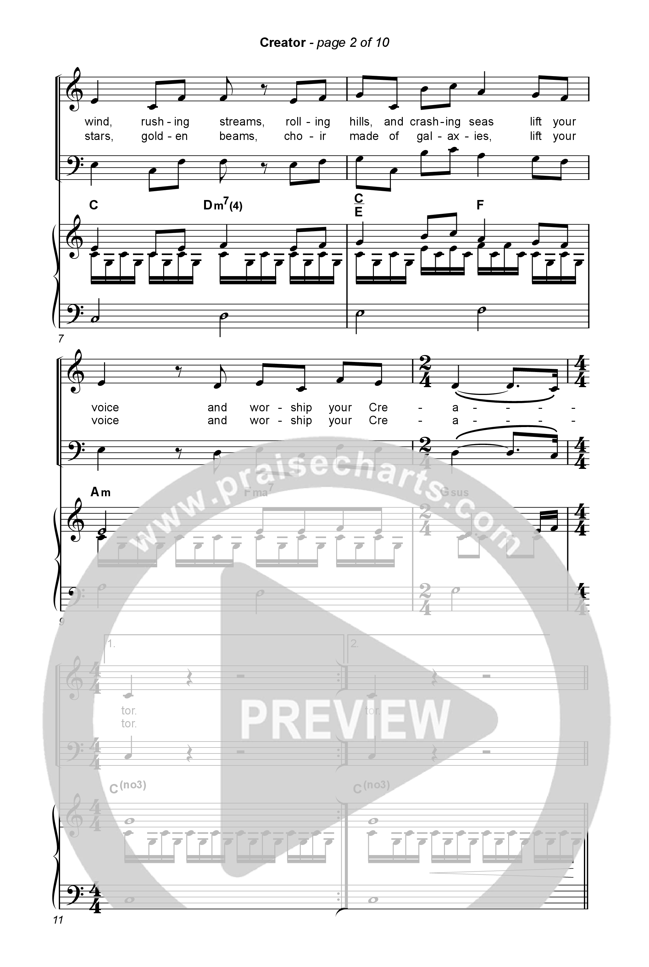 Creator (Sing It Now) Octavo (SATB & Pno) (Phil Wickham)