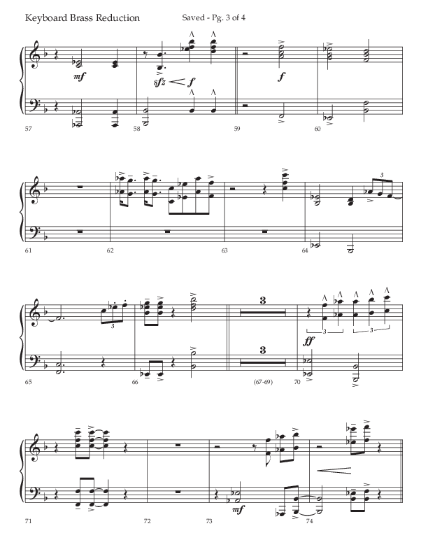 Saved (Choral Anthem SATB) String Reduction (Lifeway Choral / Arr. Danny Zaloudik)
