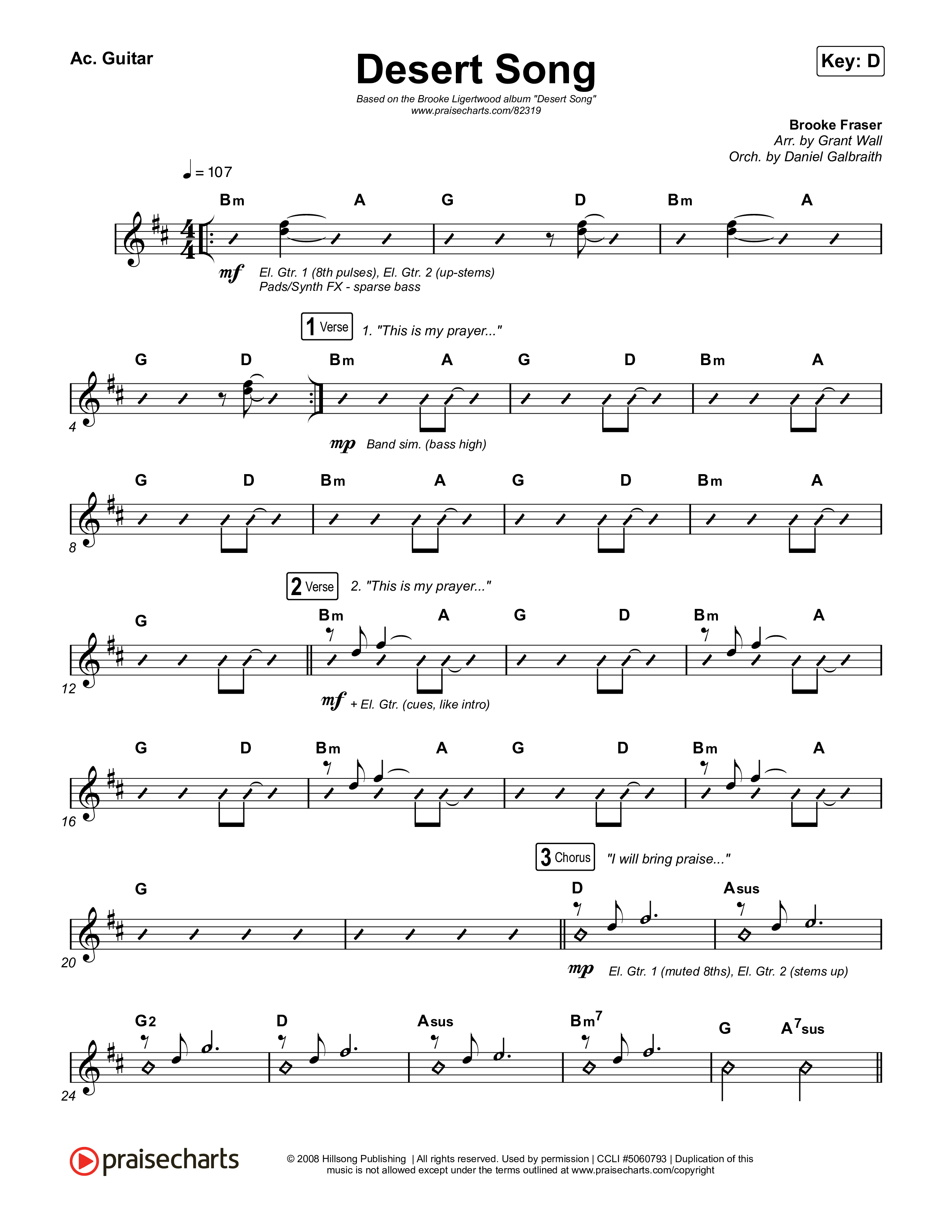 Desert Song Acoustic Guitar (Brooke Ligertwood)