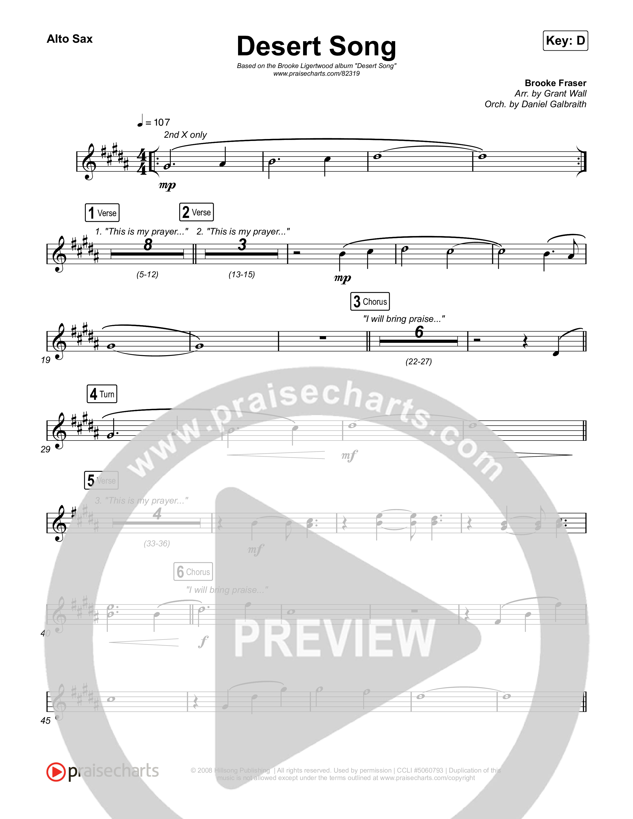 Desert Song Alto Sax (Brooke Ligertwood)