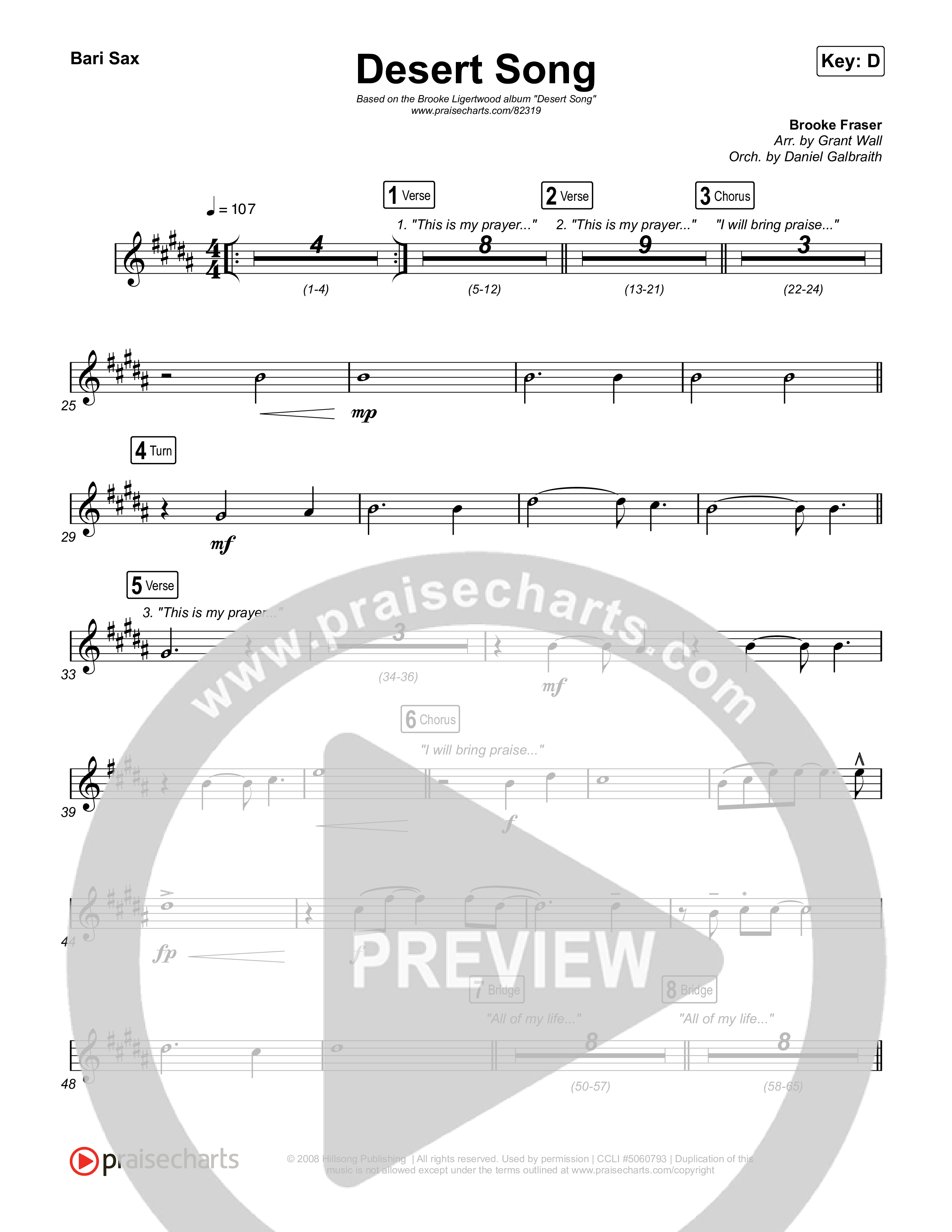 Desert Song Bari Sax (Brooke Ligertwood)