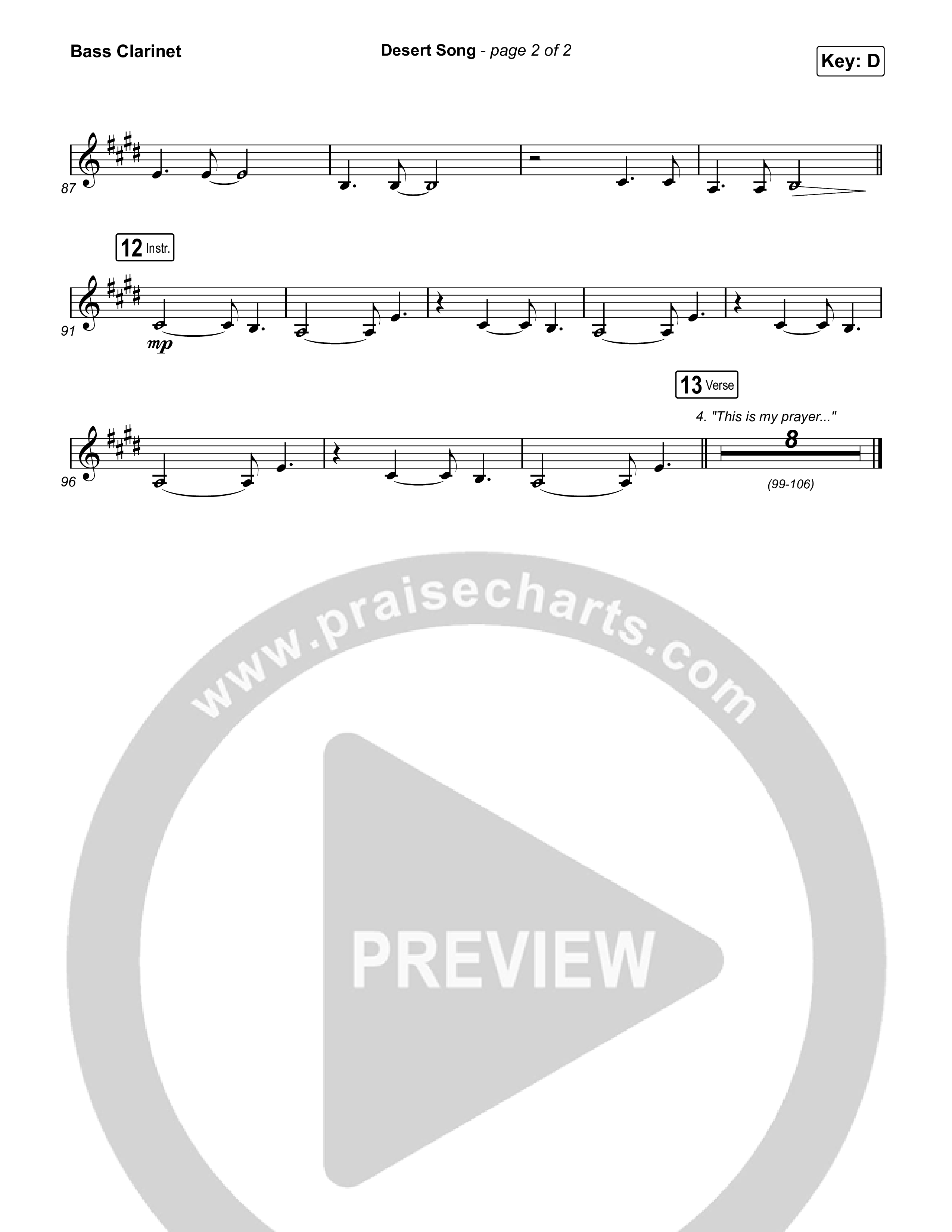 Desert Song Bass Clarinet (Brooke Ligertwood)