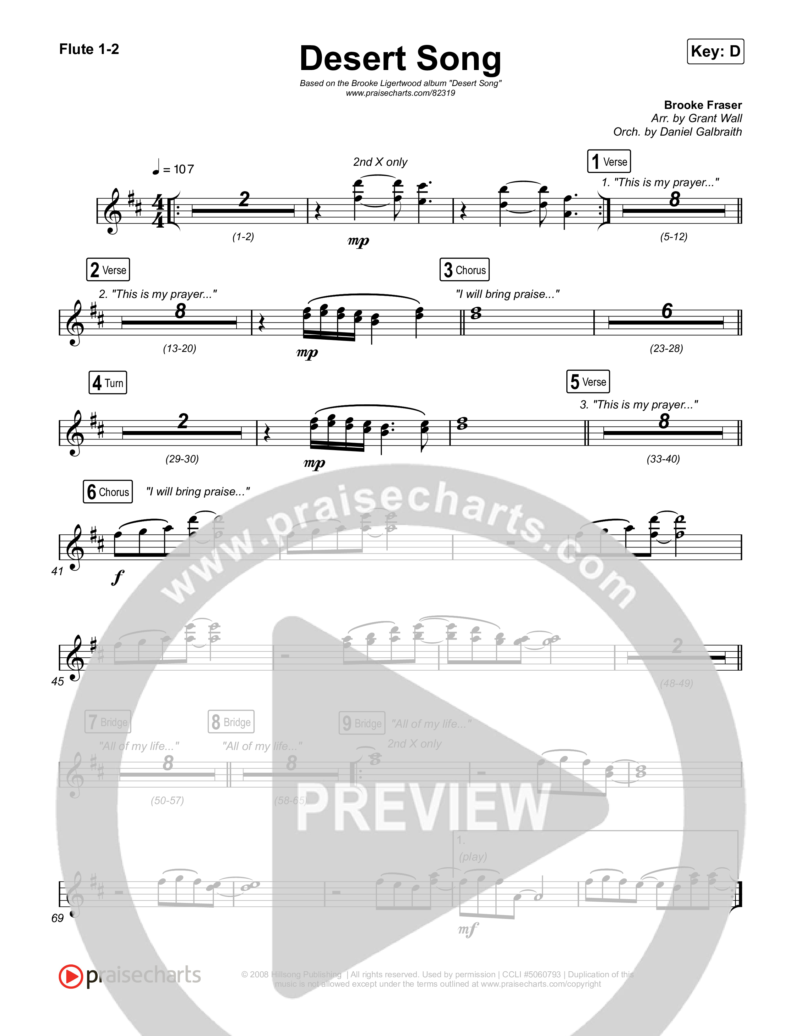 Desert Song Flute 1,2 (Brooke Ligertwood)