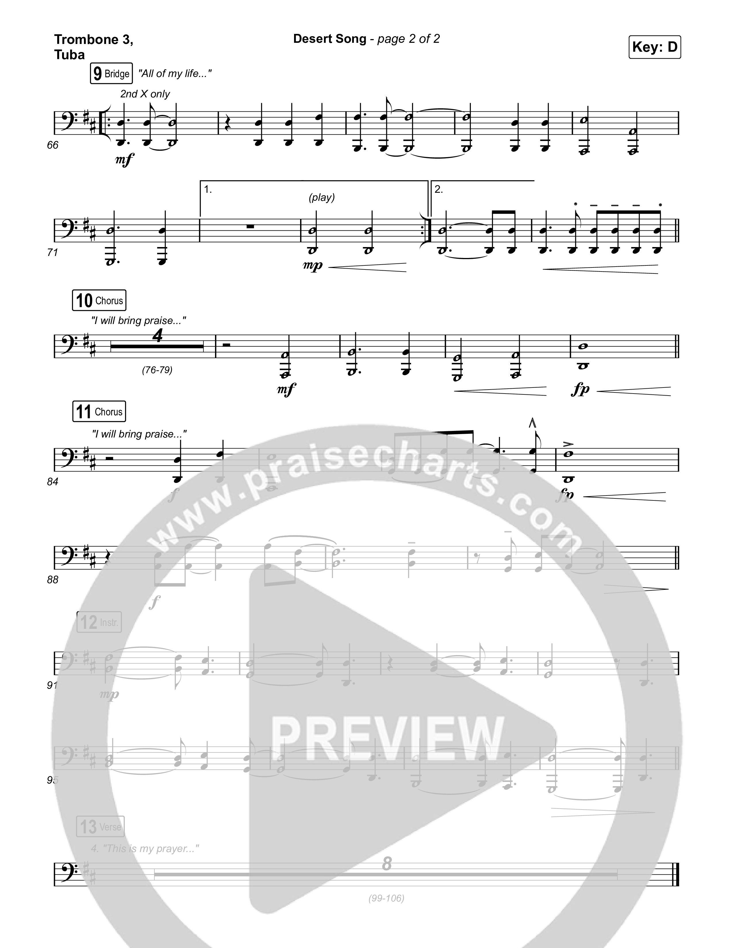 Desert Song Trombone 3/Tuba (Brooke Ligertwood)