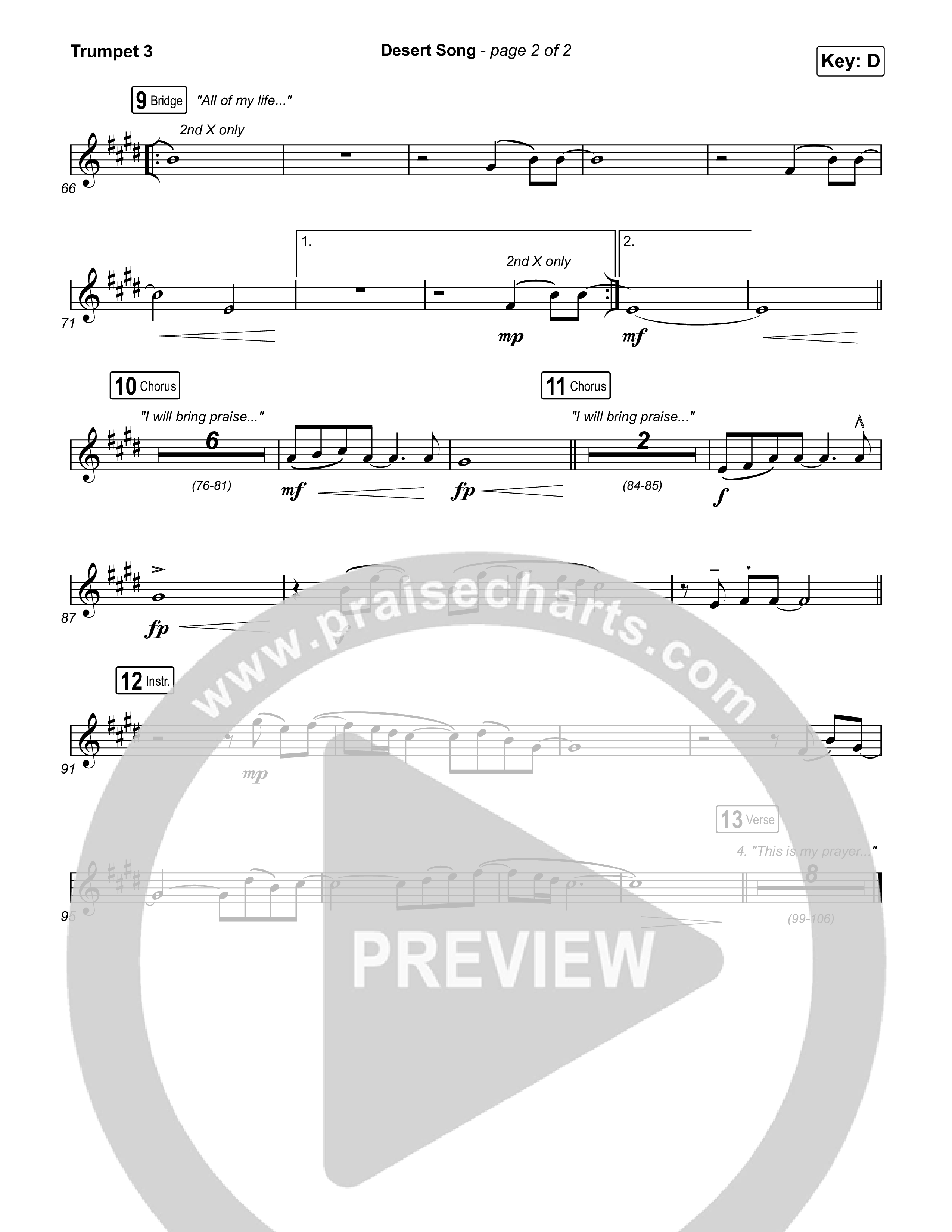 Desert Song Trumpet 3 (Brooke Ligertwood)